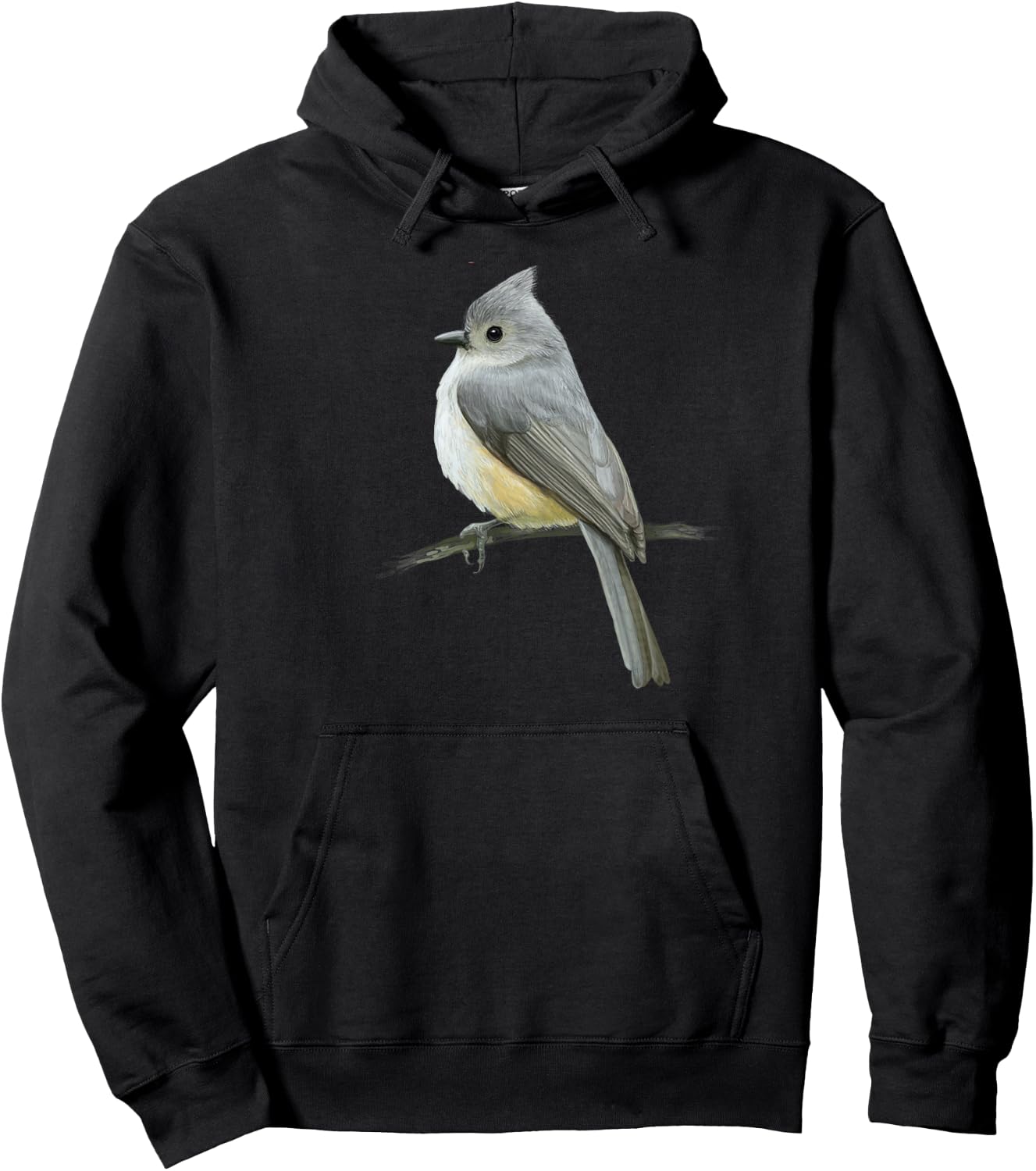 Tufted Titmouse Bird Hoodie - Hoodie | Black