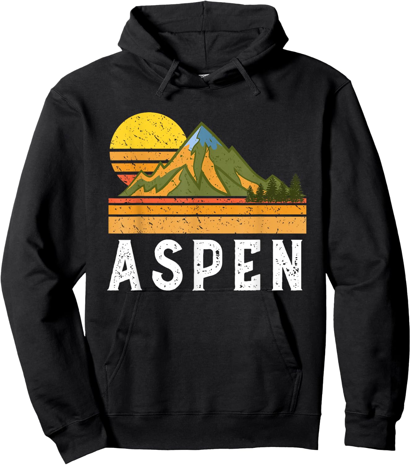 Mountain Sunset Vacation Gift- Aspen Colorado Hoodie - Hoodie | Black