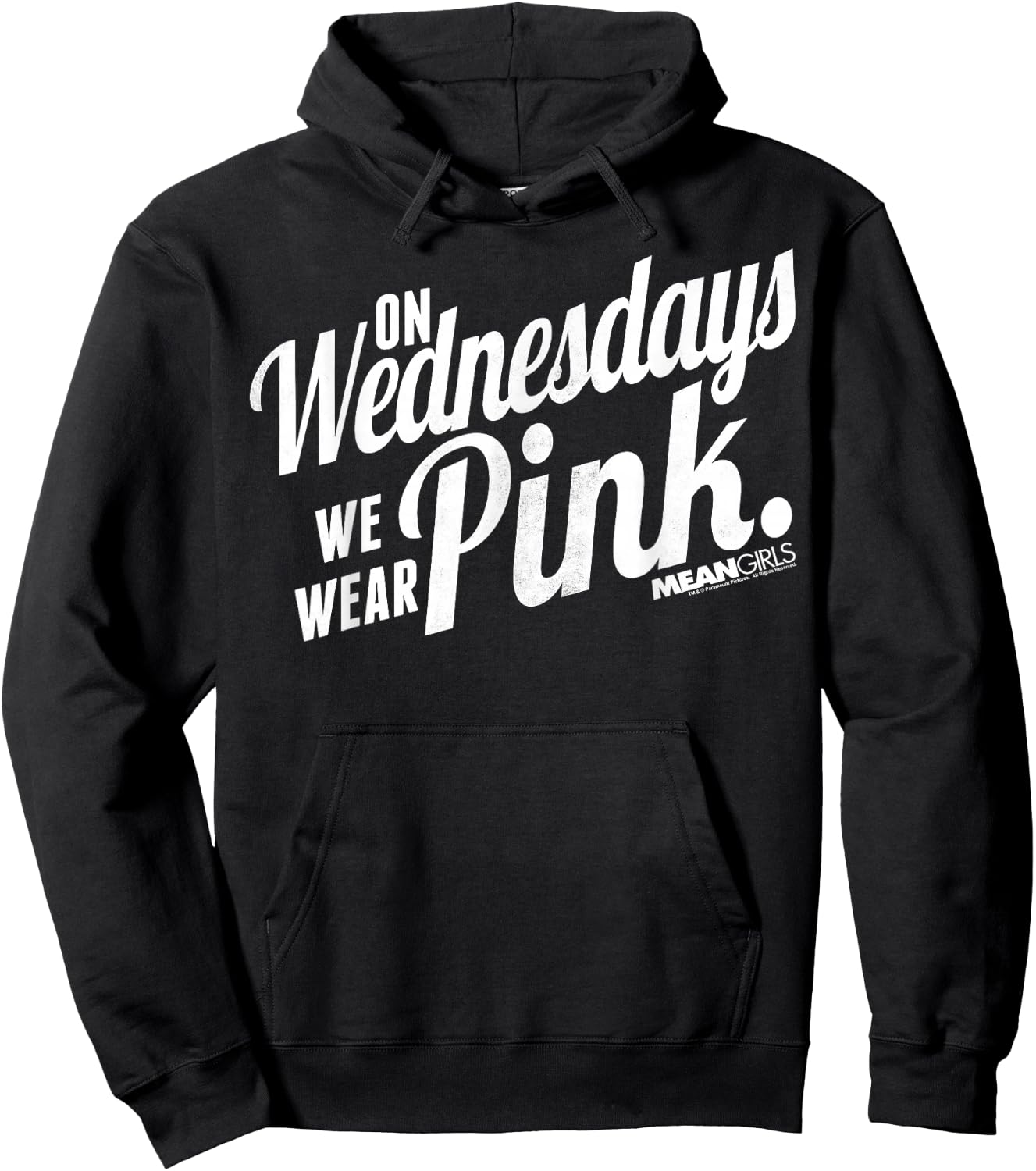 Mean Girls We Wear Pink On Wednesdays Graphic Hoodie - Hoodie | Black