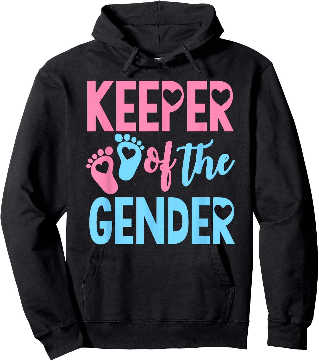 Gender Reveal Keeper of the Gender Gender Reveal Hoodie - Hoodie | Black