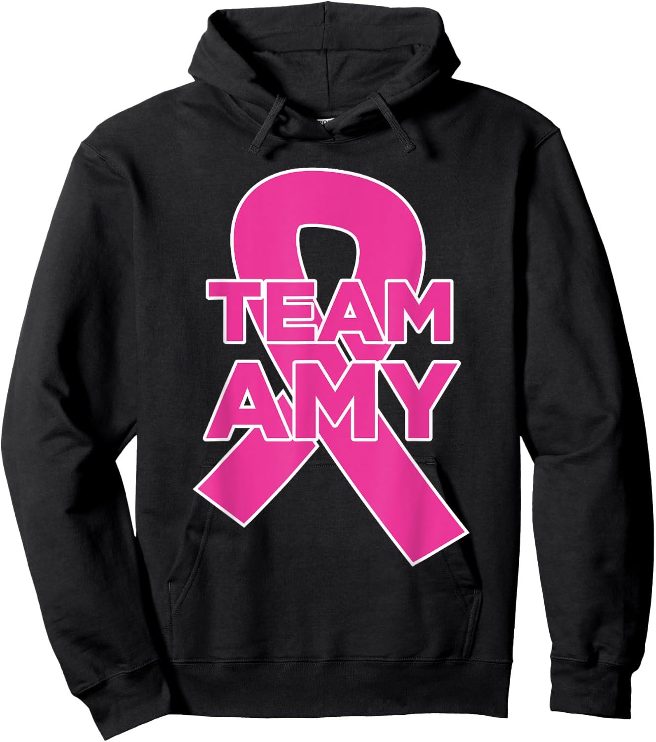 Team Amy - Breast Cancer Awareness Hoodie - Hoodie | Black