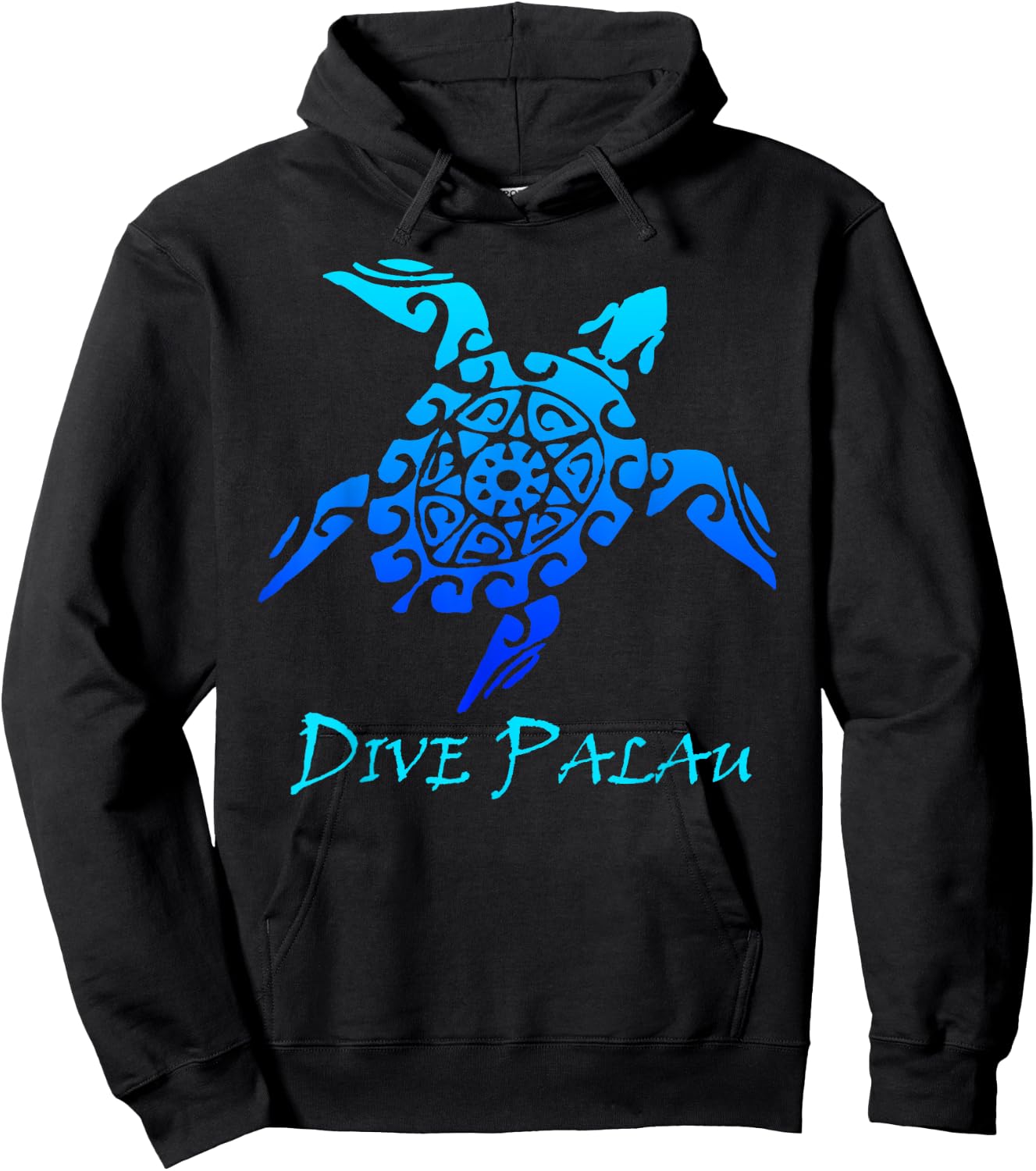 Dive Palau Vintage Tribal Turtle Vacation Hoodie - Hoodie | Black