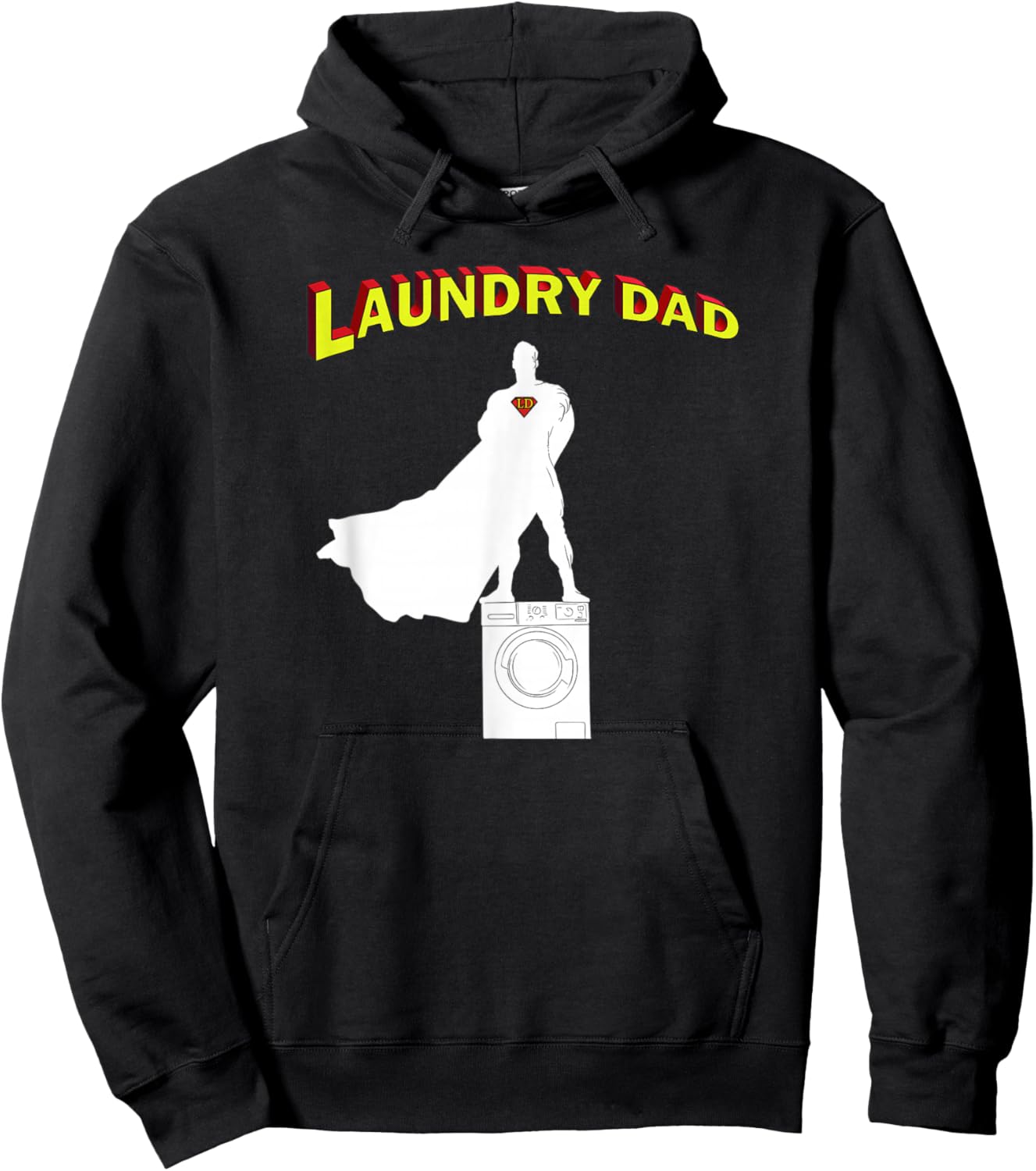 Laundry Dad Funny Laundry Day for Fathers Hoodie - Hoodie | Black