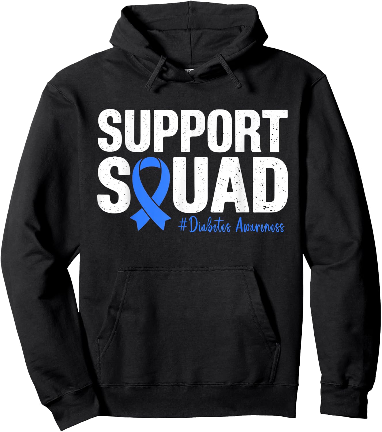 Type 1 Diabetes Warrior Support Squad Diabetes Awareness Hoodie - Hoodie | Black
