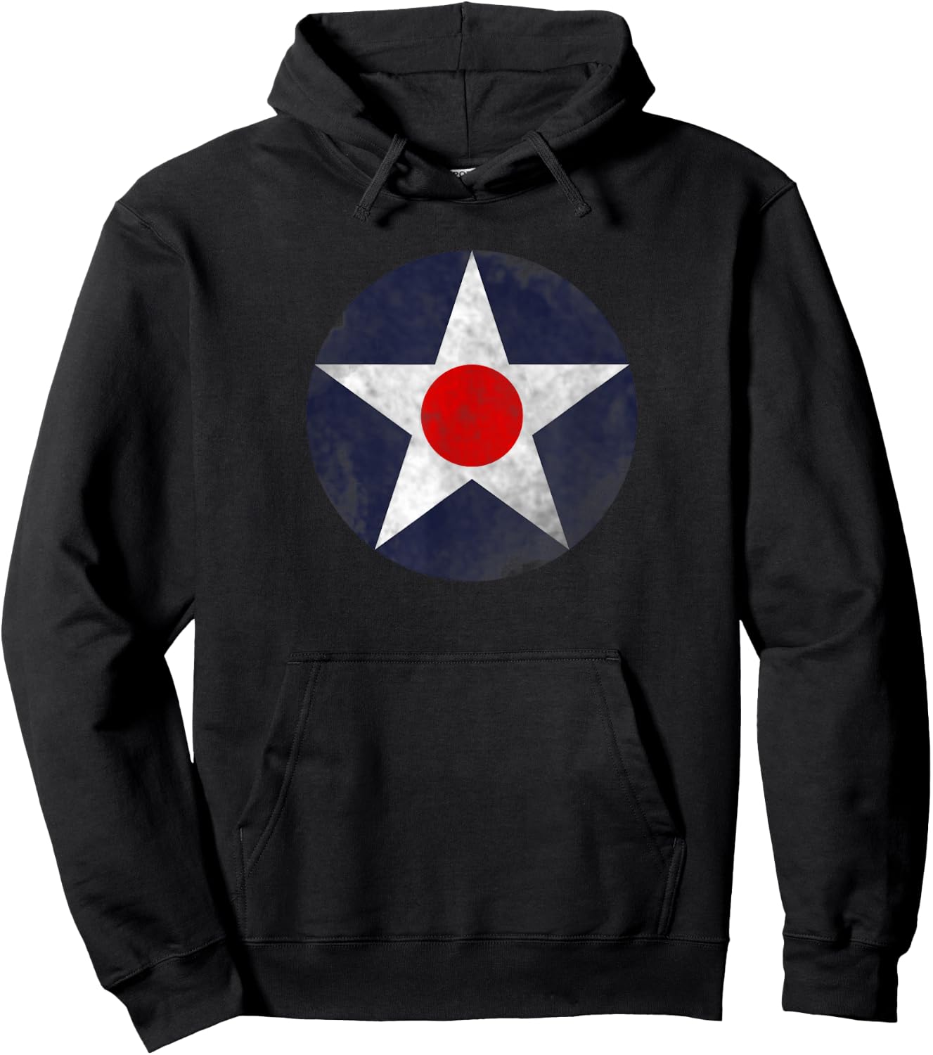 US Aircraft Star Roundel (Weathered) Hoodie - Hoodie | Black
