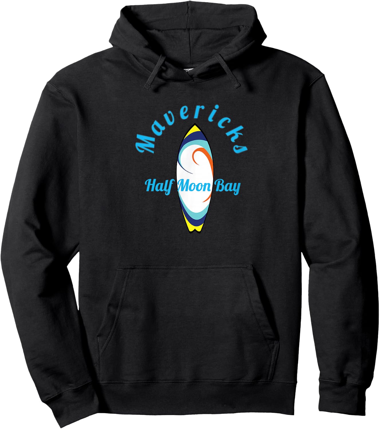 Mavericks Surfing California Surfboard Fun Hoodie - Hoodie | Black