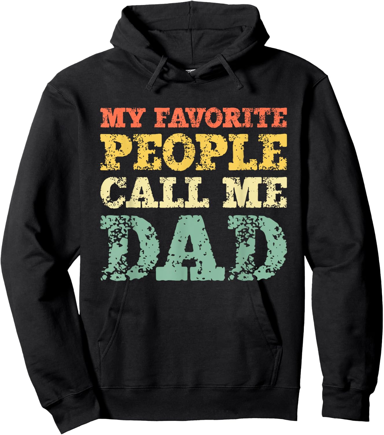 My Favorite People Call Me Dad Vintage Hoodie - Hoodie | Black