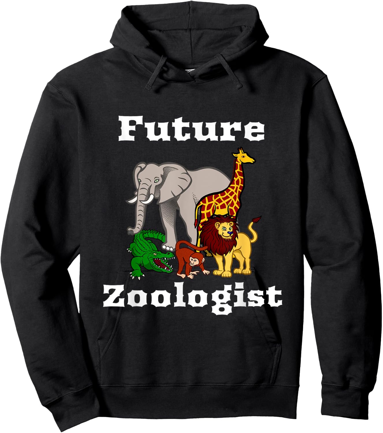 Future Zoologist Animal Life Kids Genius Students Hoodie - Hoodie | Black