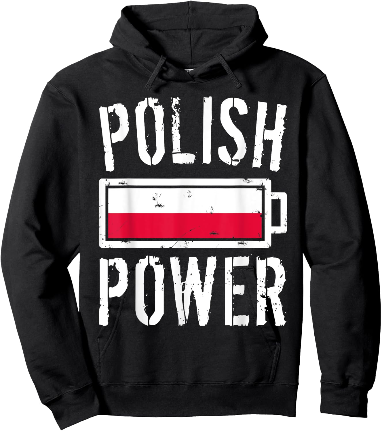 Poland Flag | Polish Power Battery Proud Hoodie - Hoodie | Black