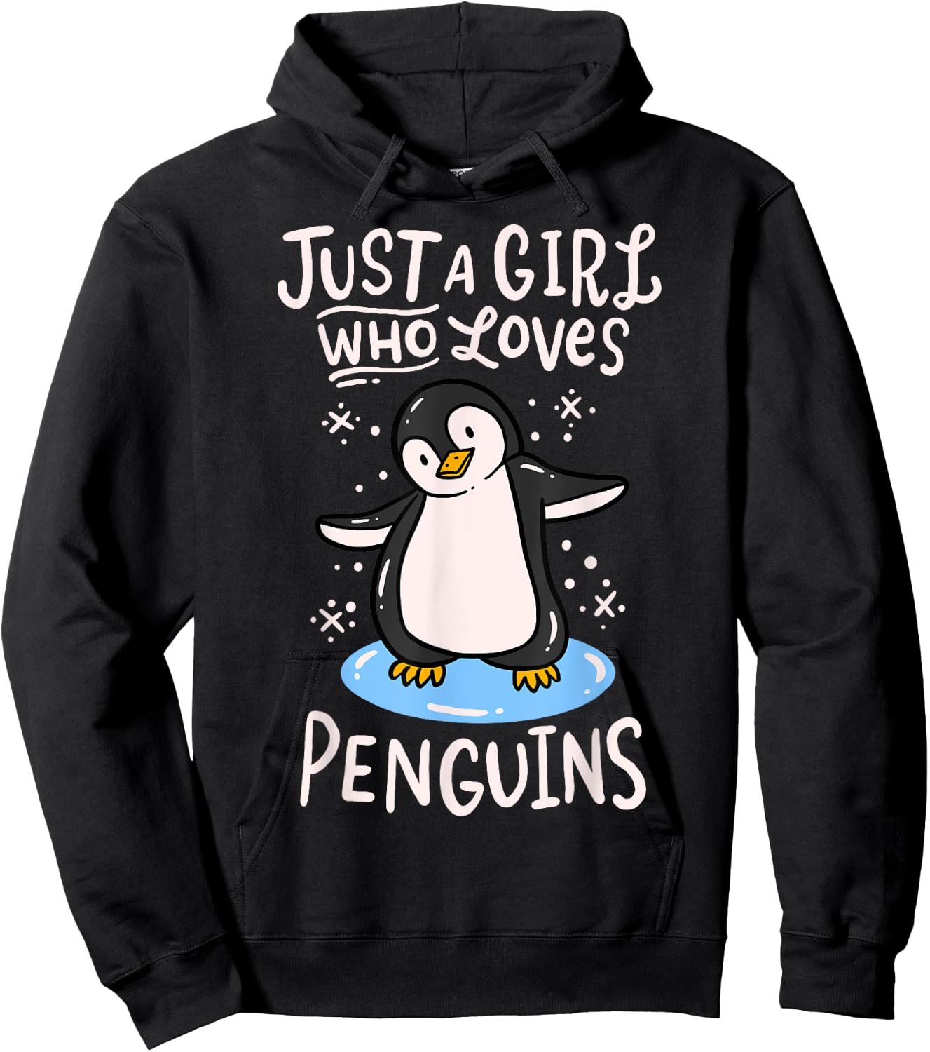 Penguin Just a Girl who Loves Penguins Hoodie - Hoodie | Black