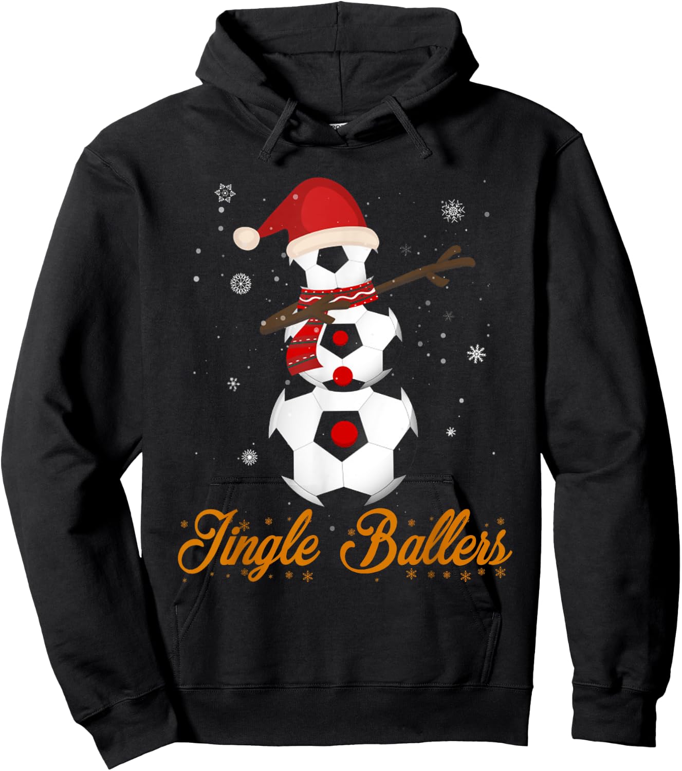 Christmas Soccer Football Jingle Ballers Gift Hoodie - Hoodie | Black