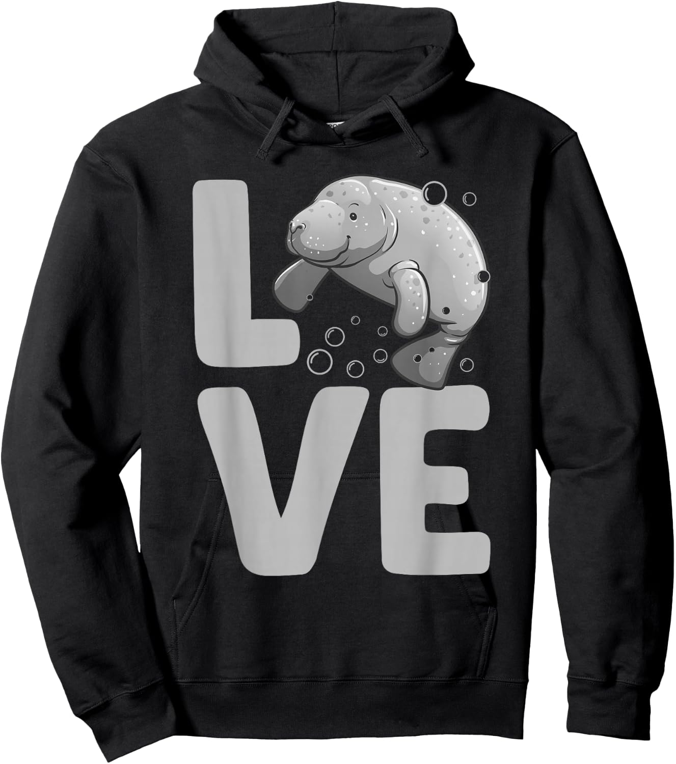 Funny Manatee Design Women Kids Dugong Manatee Lover Hoodie - Hoodie | Black