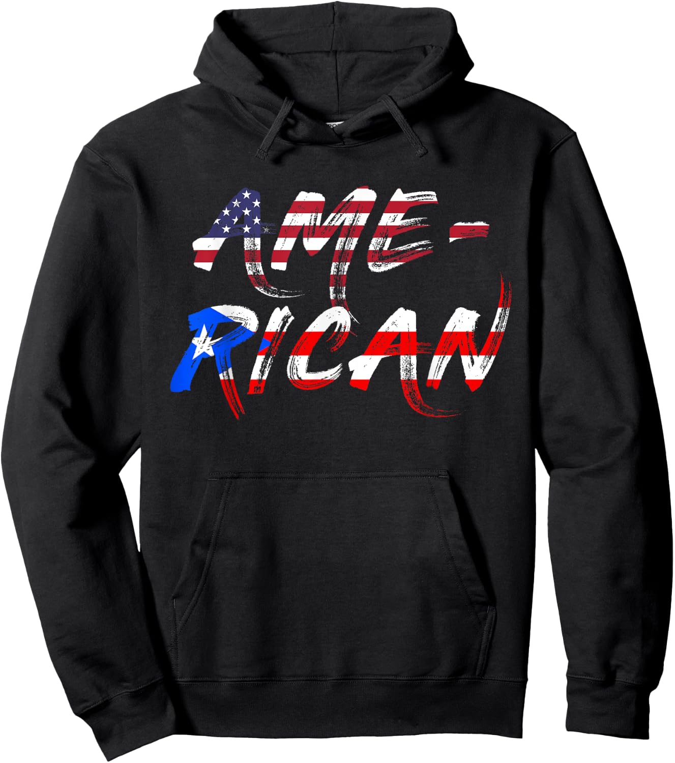 American Puerto Rican USA Puerto Rico Boricua Hoodie - Hoodie | Black