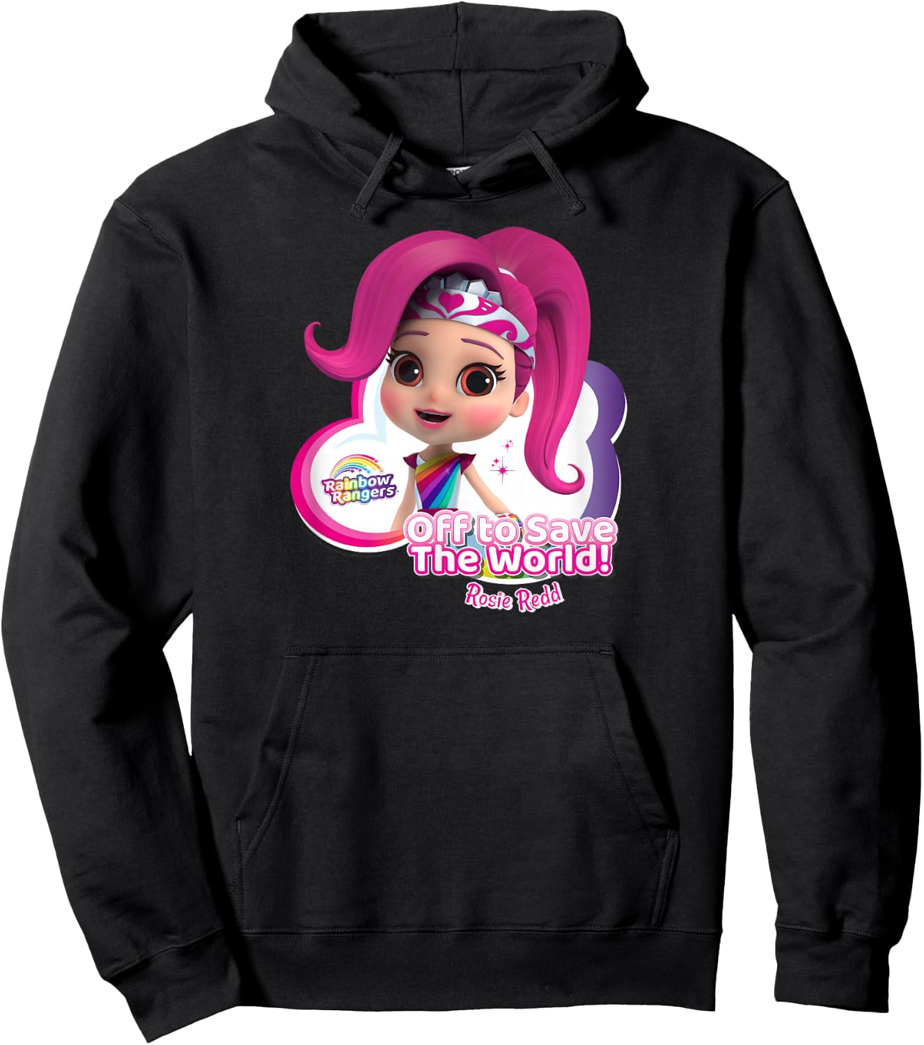 Rainbow Rangers Rosie Redd "Off to Save the World!" Hoodie - Hoodie | Black