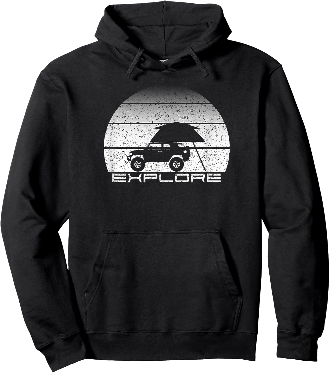 Overland Cruiser Exploration and Adventure on 4x4 Wheels Hoodie - Hoodie | Black