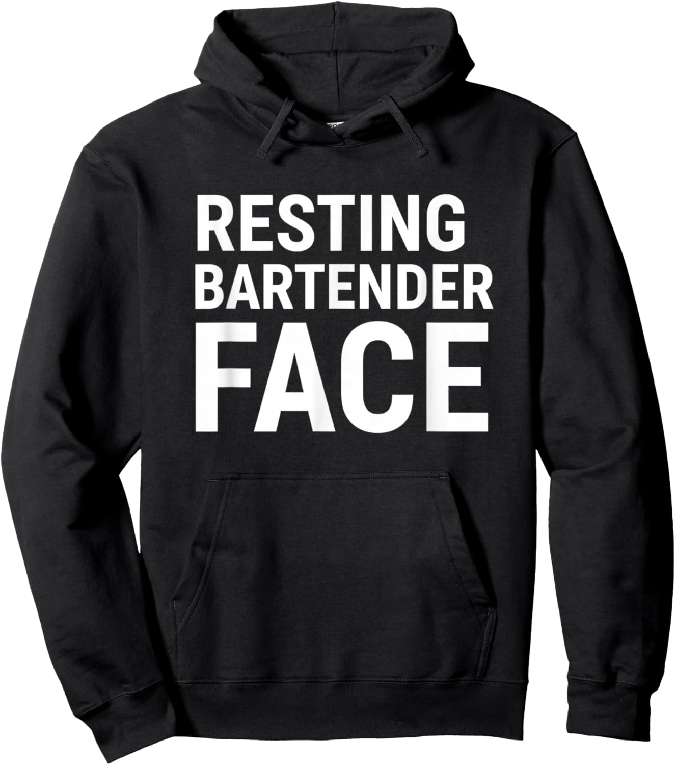 Resting Bartender Face Funny Bartender Saying Bar Humor Hoodie - Hoodie | Black