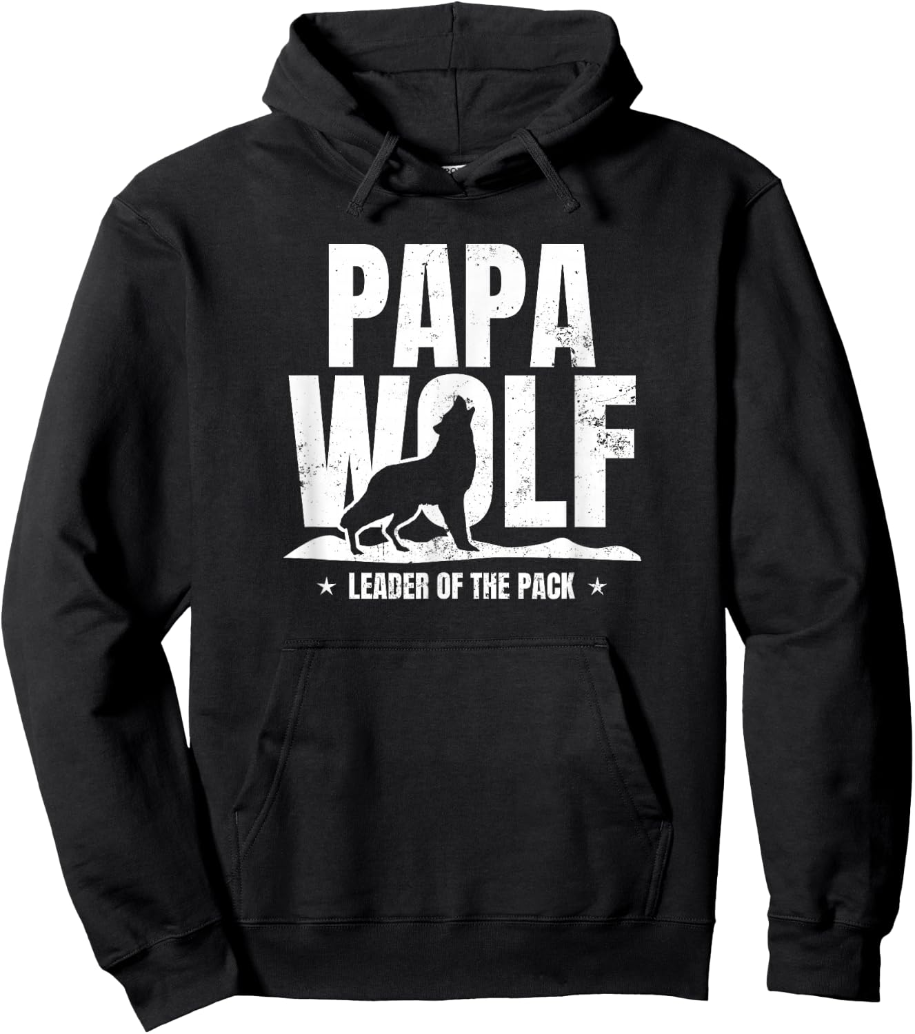 Papa Wolf Design | Leader Of The Pack Gift Hoodie - Hoodie | Black
