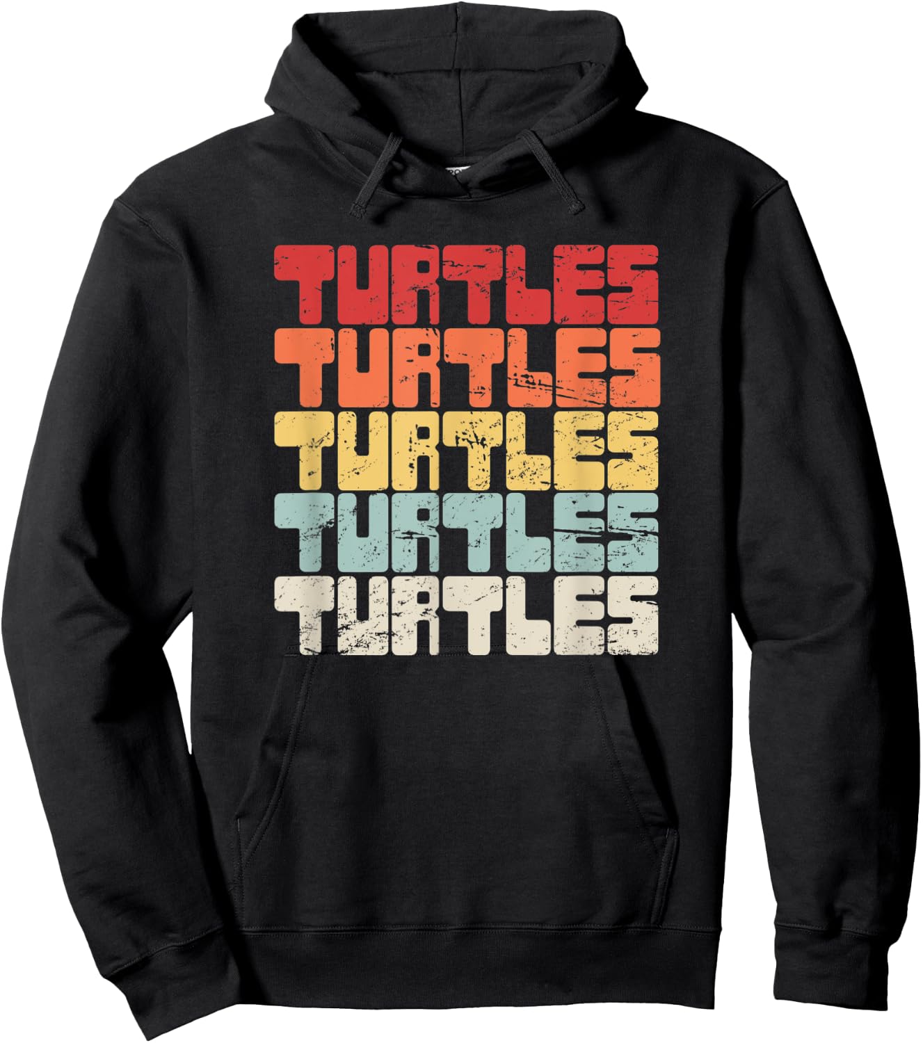 Retro Pet Turtle / Cool Turtle Lover Reptile Gift Hoodie - Hoodie | Black