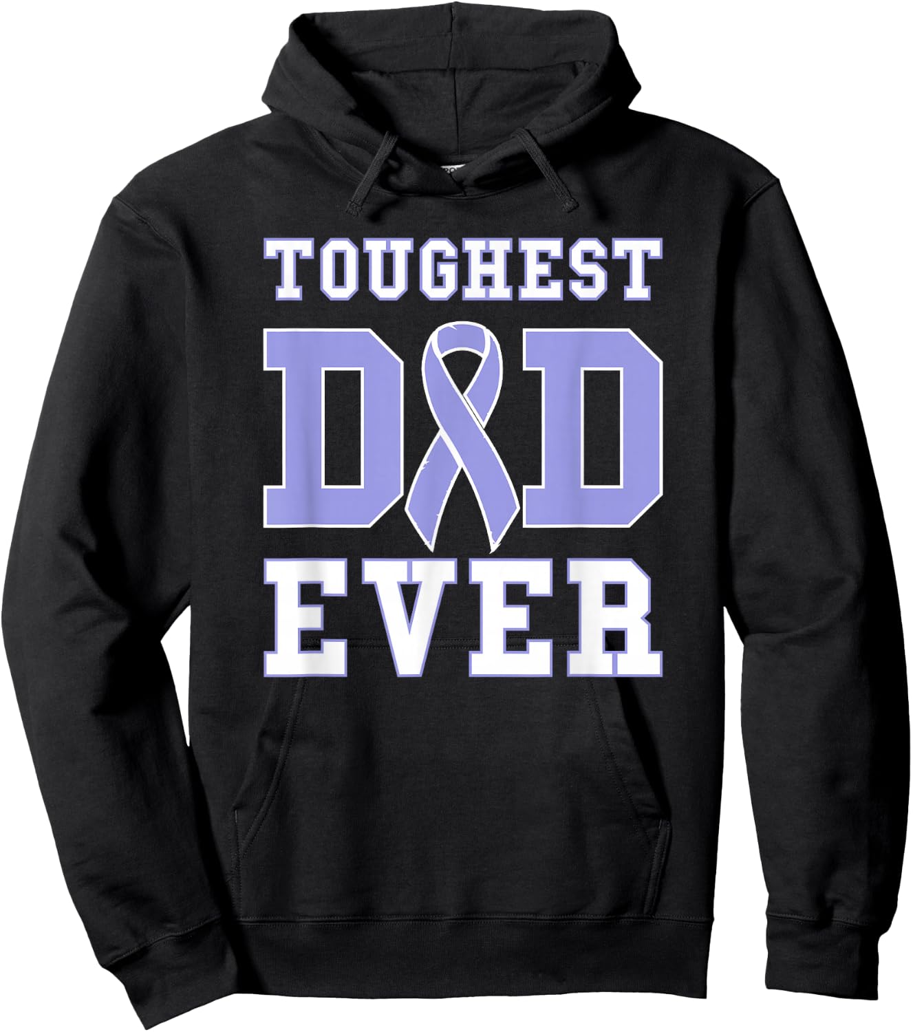 Toughest Dad Ever - Esophageal Cancer Awareness Ribbon Hoodie - Hoodie | Black
