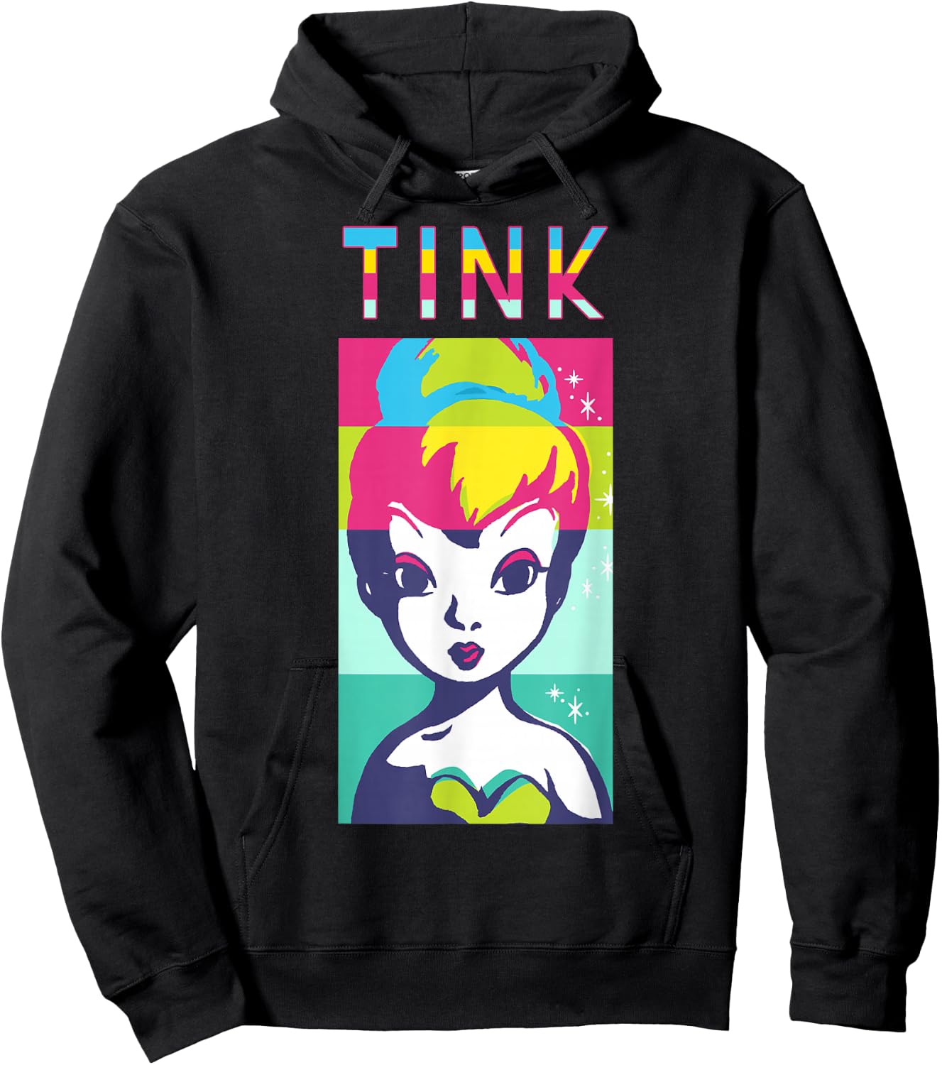 Disney Peter Pan Tinker Bell Color Block Portrait Hoodie - Hoodie | Black