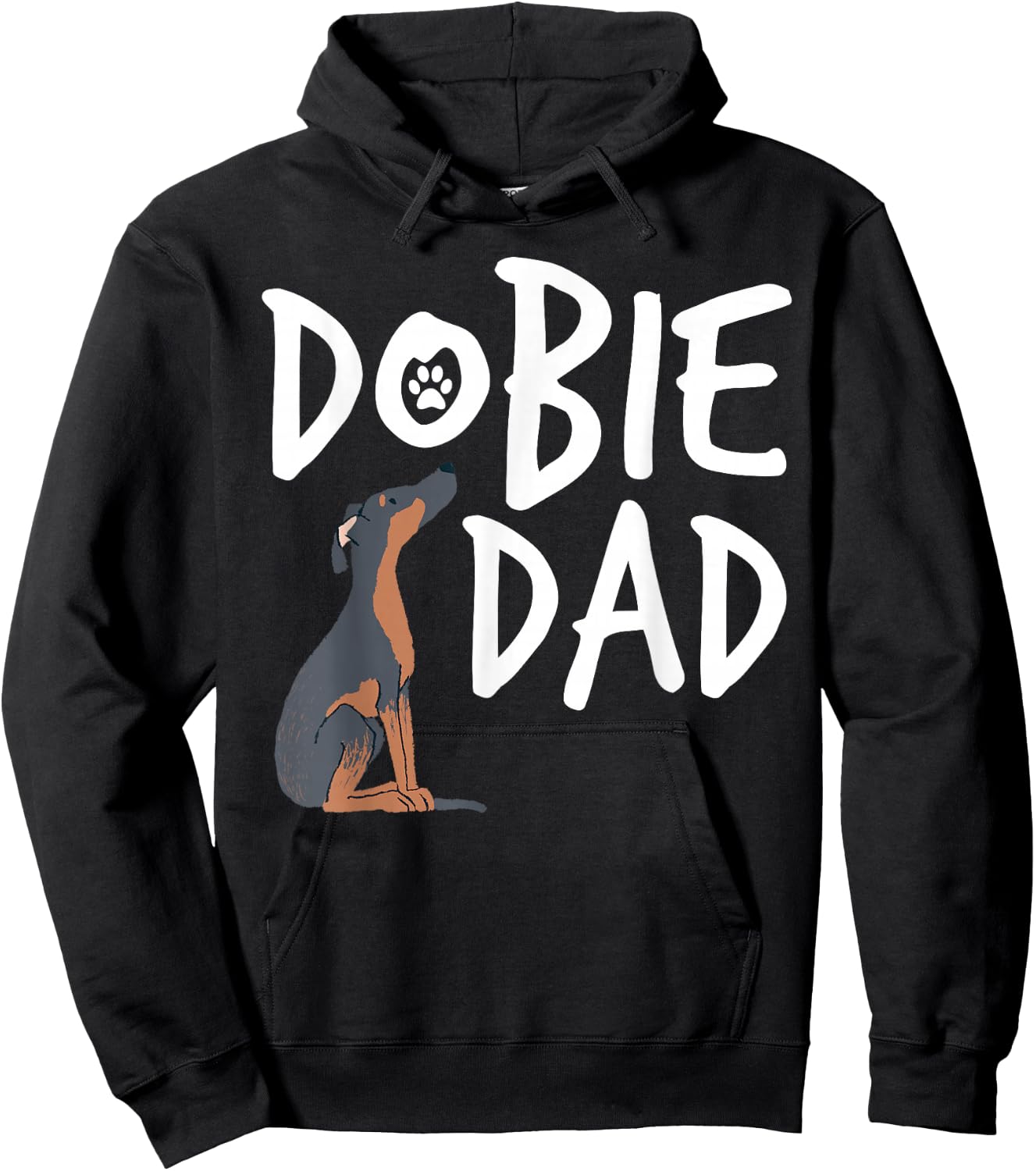 Dobie Dad Doberman Pinscher Dog Puppy Pet Lover Hoodie - Hoodie | Black