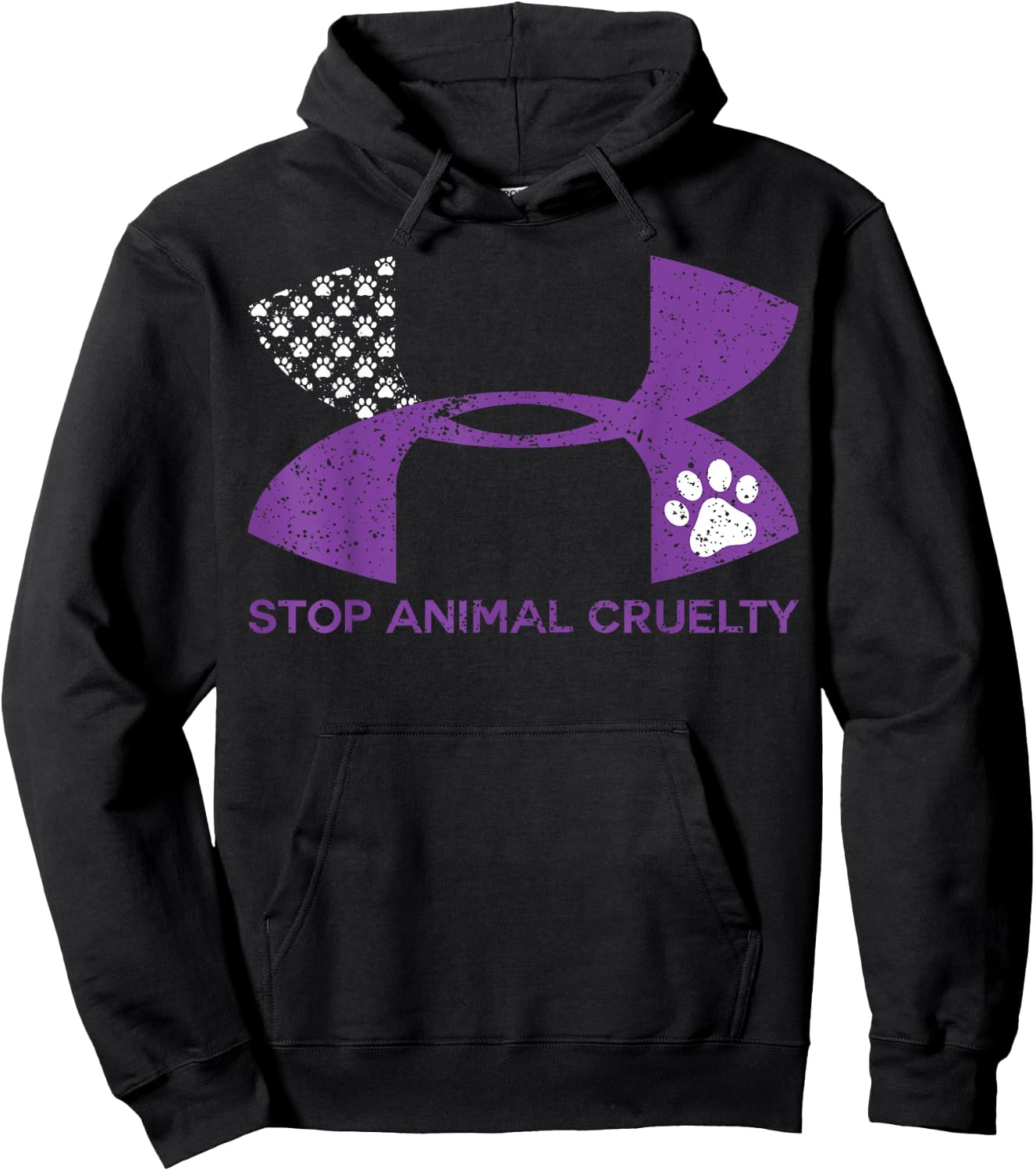 Stop Animal Cruelty Rescue Dogs T Shirt Hoodie - Hoodie | Black