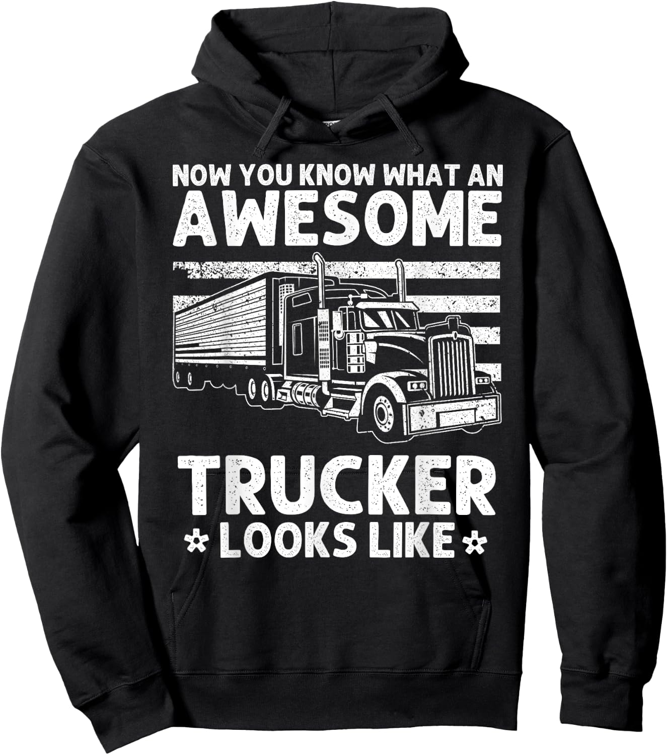 Best Truck Driver Art Dad Women Trucking CDL Trucker Hoodie - Hoodie | Black