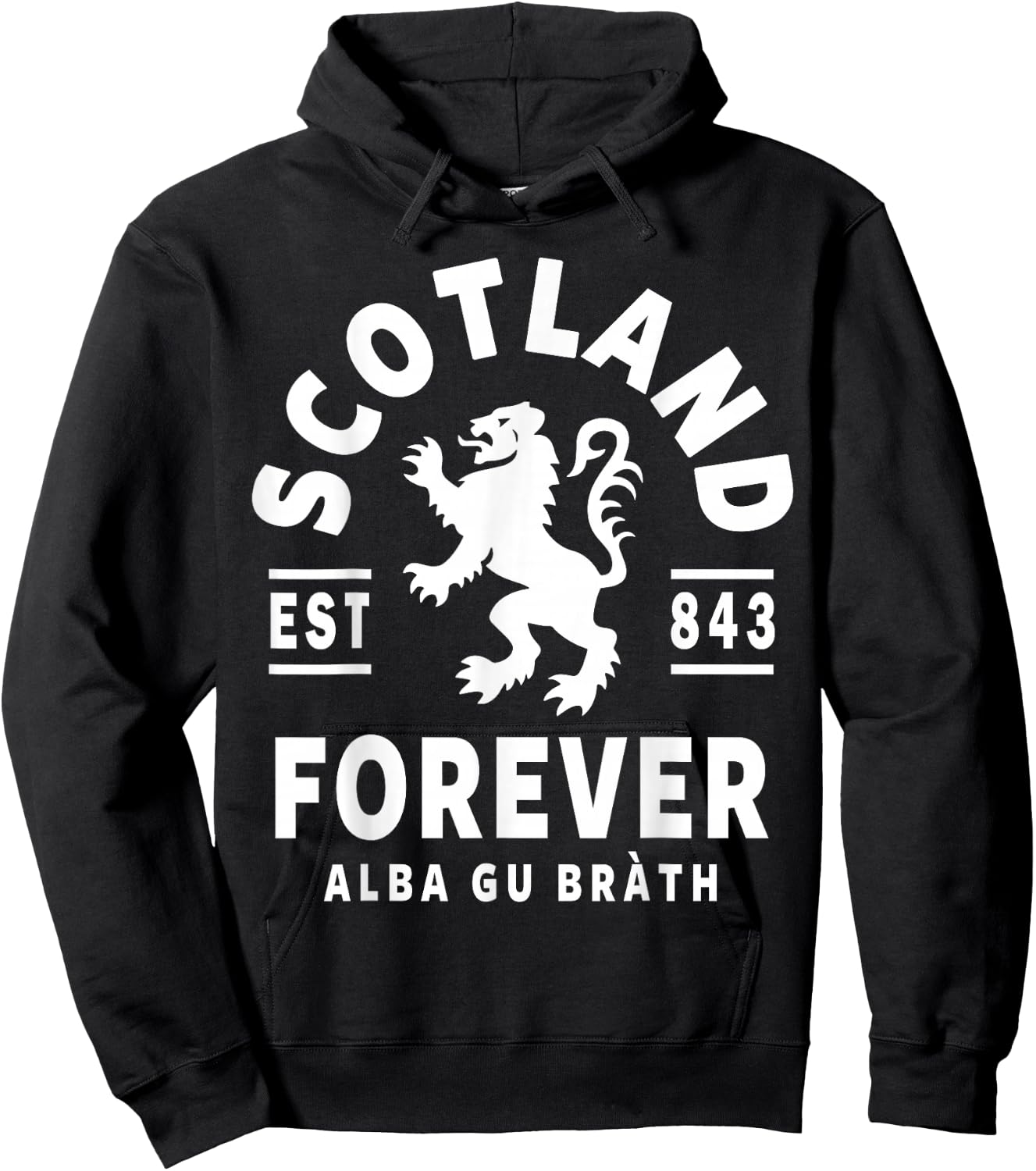 Scotland Forever Scottish Shirt Rampant Lion Hoodie - Hoodie | Black
