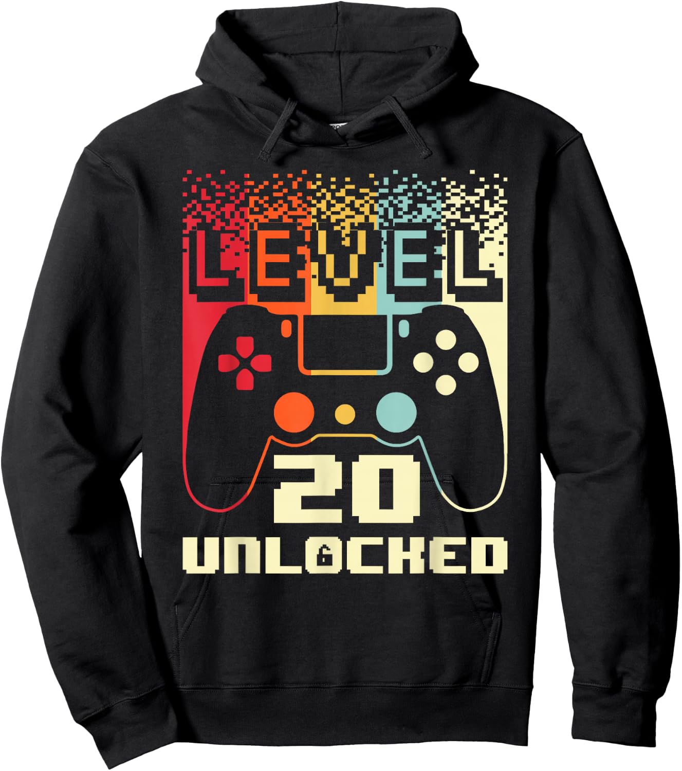 20th Birthday Level 20 Unlocked Gamer 20 Year Old Hoodie - Hoodie | Black