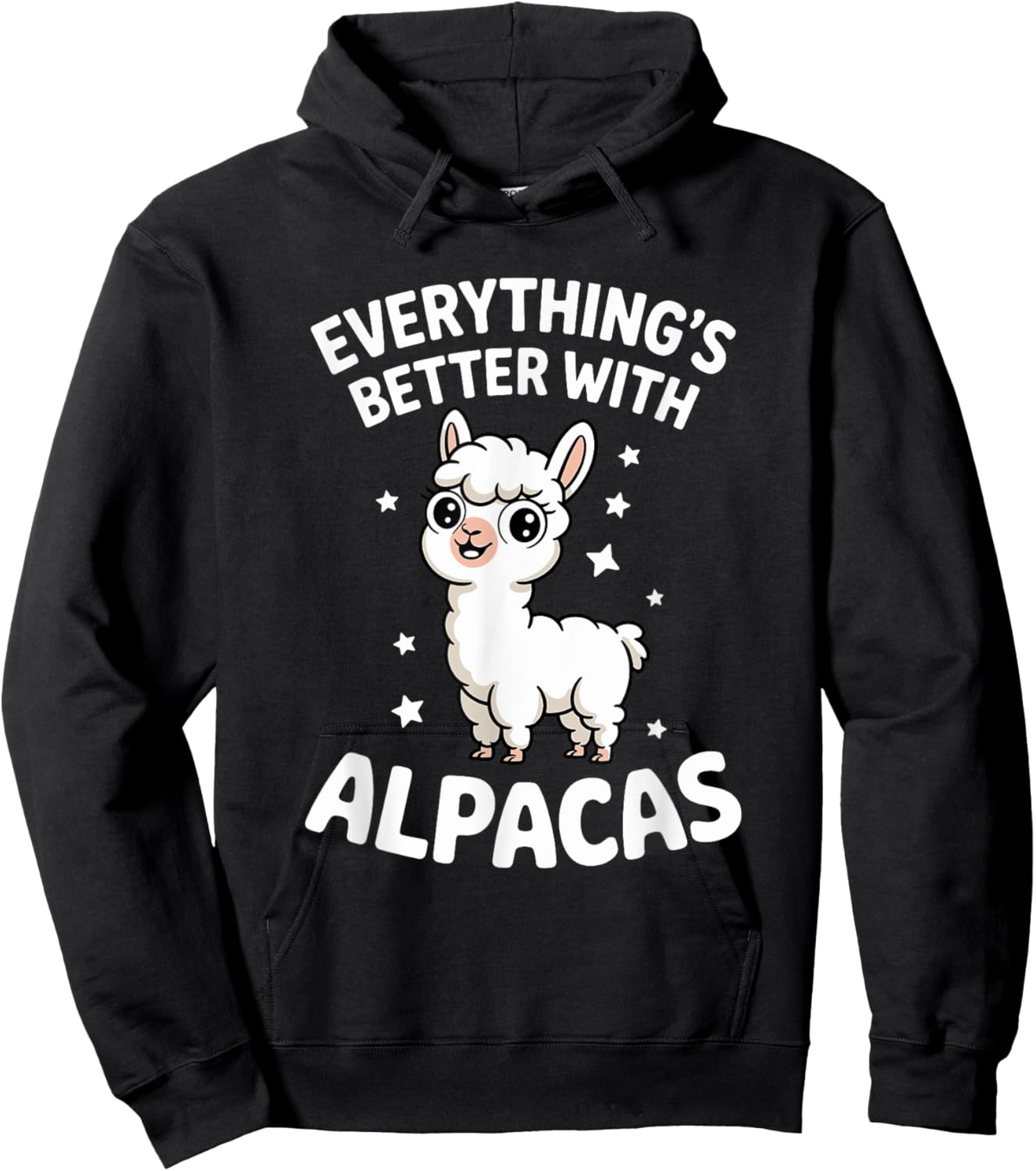 Cute Alpaca Lover Adults or Kids Alpacas Hoodie - Hoodie | Black