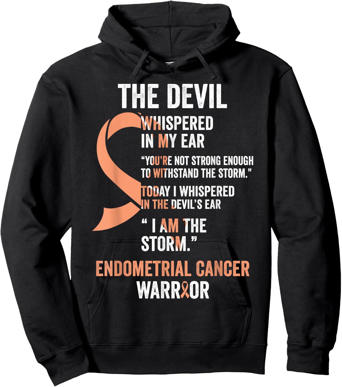 The Devil- Endometrial Cancer Awareness Ribbon Hoodie - Hoodie | Black