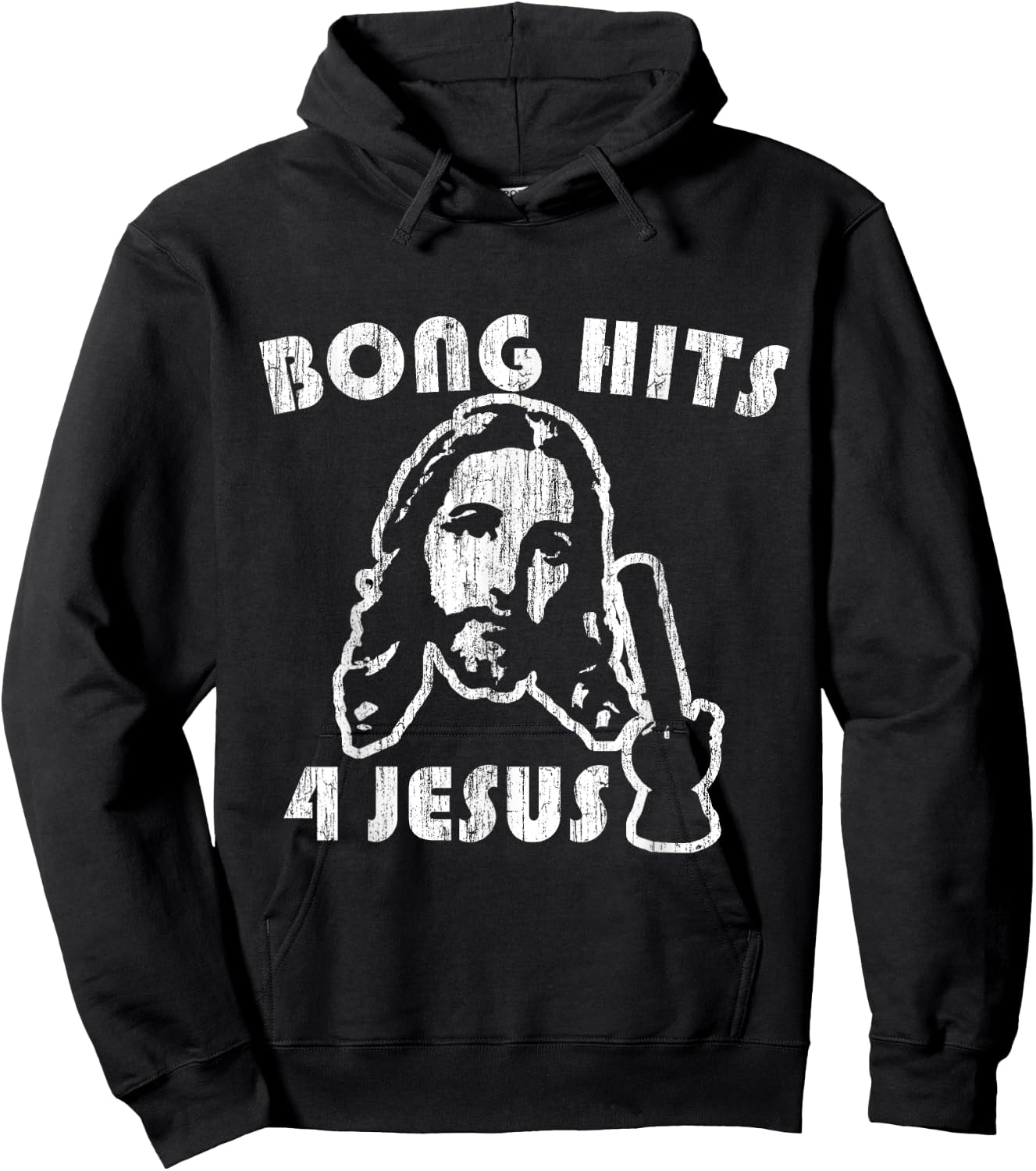 Flippin Sweet Gear Bong Hits 4 Jesus Adult Black Small Hoodie - Hoodie | Black