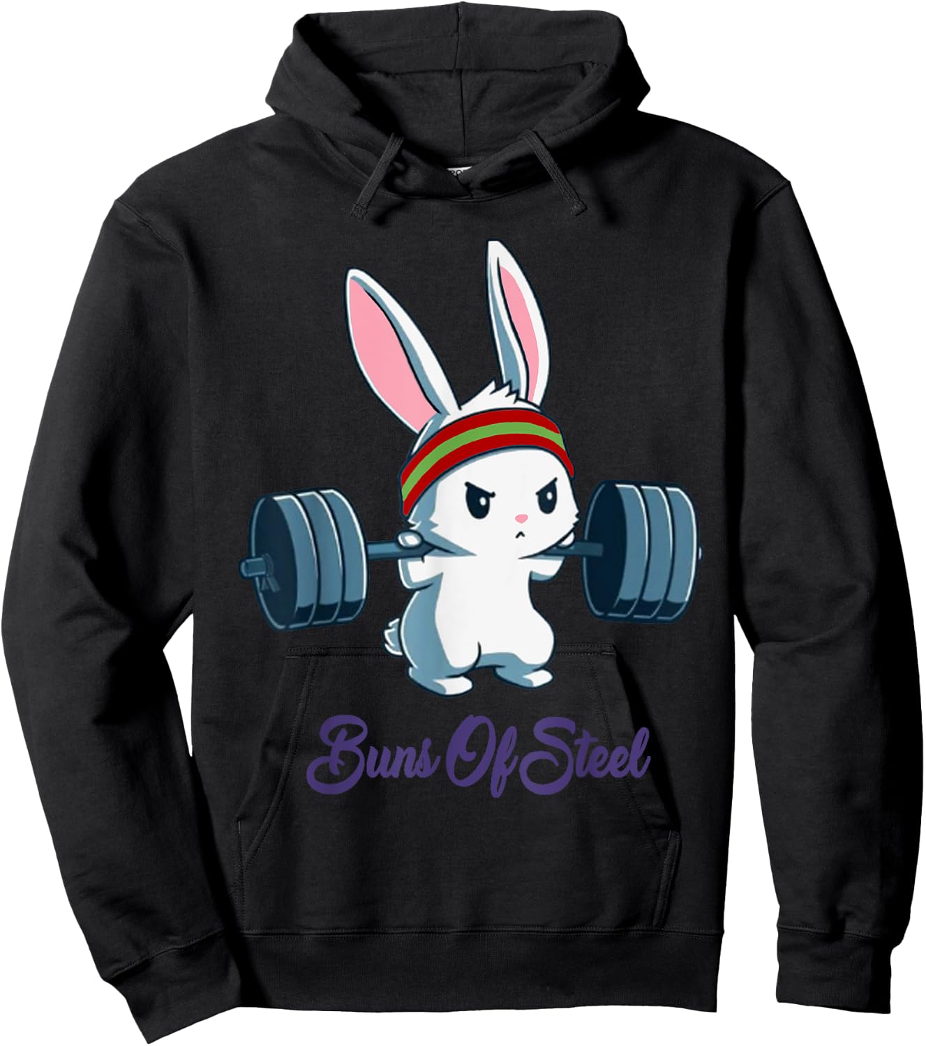 Buns Of Steel Fitness Rabbit Bunny Lover Gym Workout Hoodie - Hoodie | Black