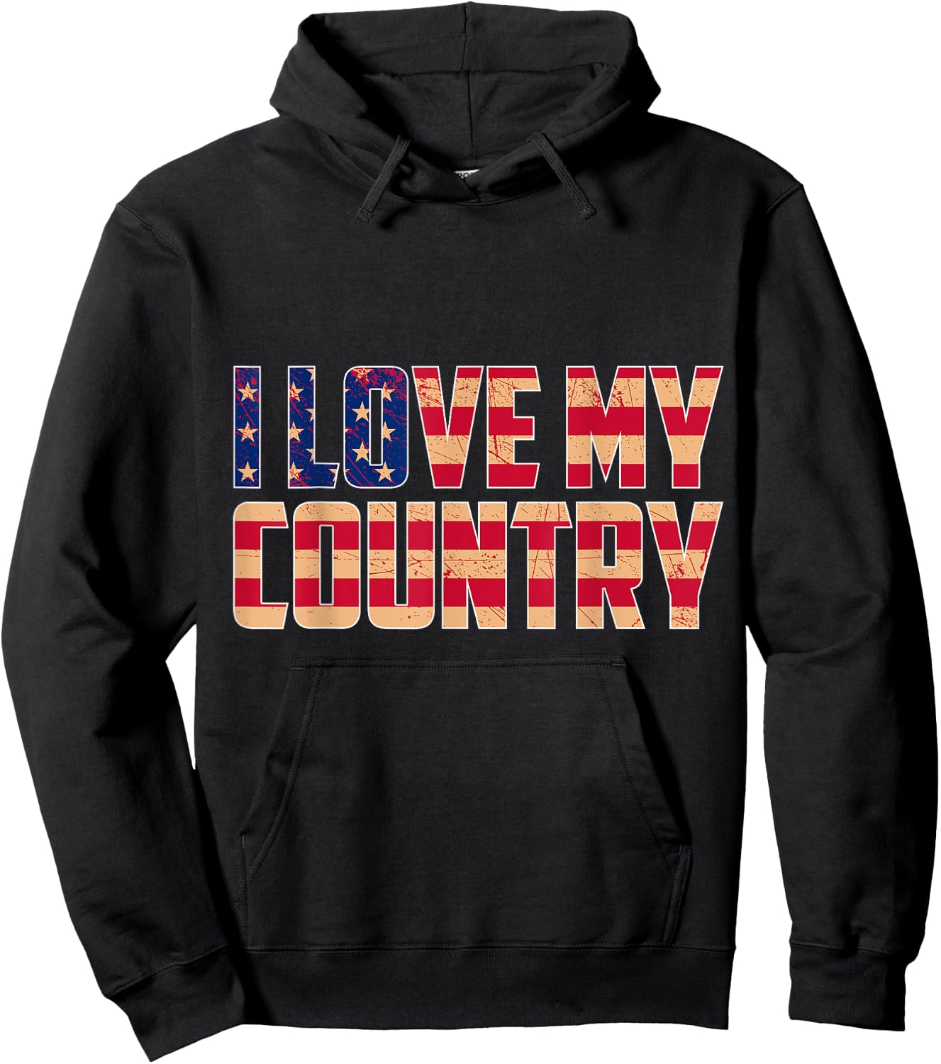 I Love my Country USA Hoodie - Hoodie | Black