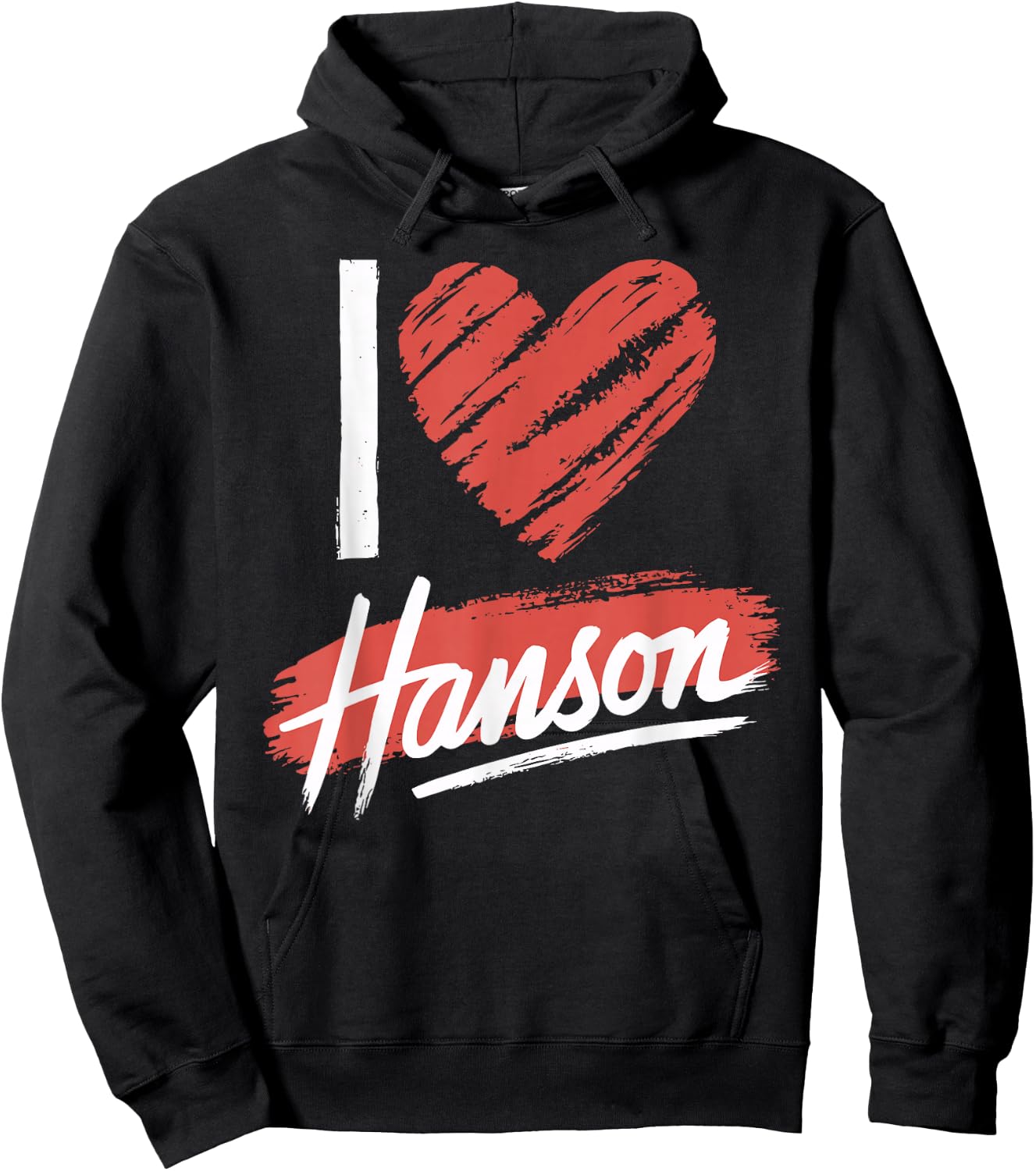 I Love HANSON County I Heart HANSON Hoodie - Hoodie | Black