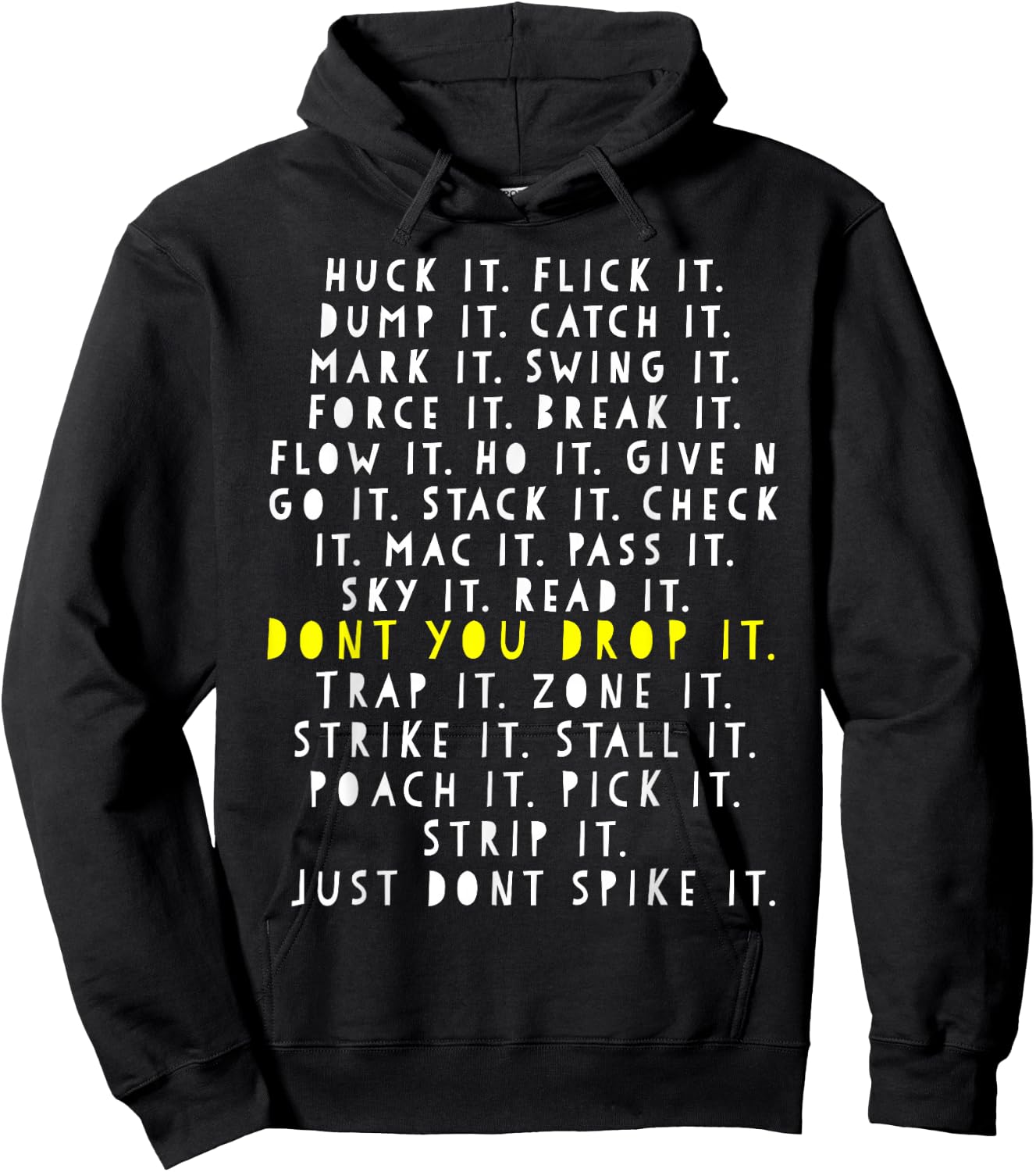 Ultimate frisbee game language Frowler Disc Golf Player Hoodie - Hoodie | Black