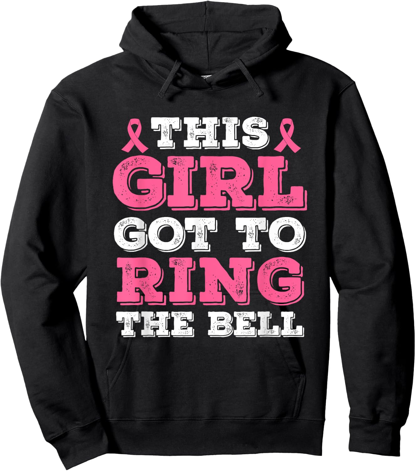 This Girl Got To Ring The Bell Breast Cancer Awareness Hoodie - Hoodie | Black