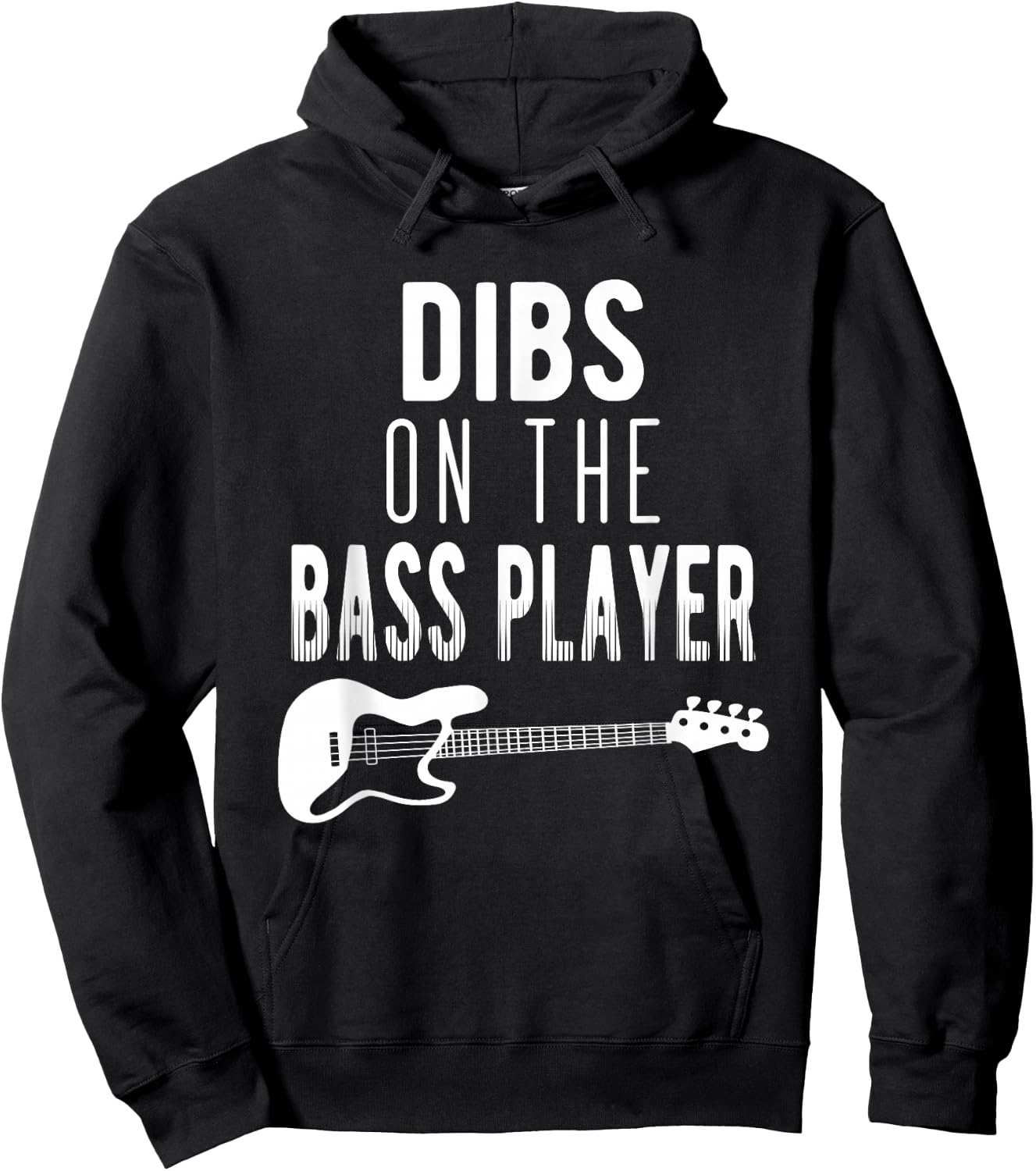 Dibs On The Bass Player For Bassists Hoodie - Hoodie | Black
