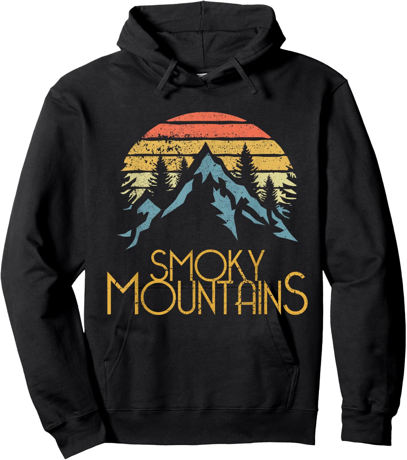 Vintage Great Smoky Mountains National Park GSMNP Hoodie - Hoodie | Black