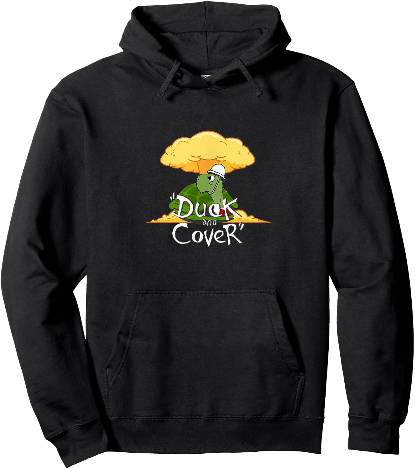 Bert the Turtle Duck and Cover Hoodie - Hoodie | Black