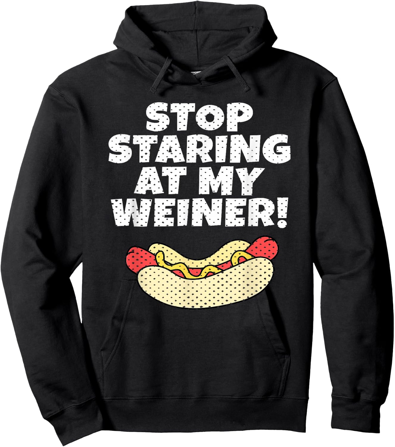 Weiner Hot Dog Eating Funny Hoodie - Hoodie | Black