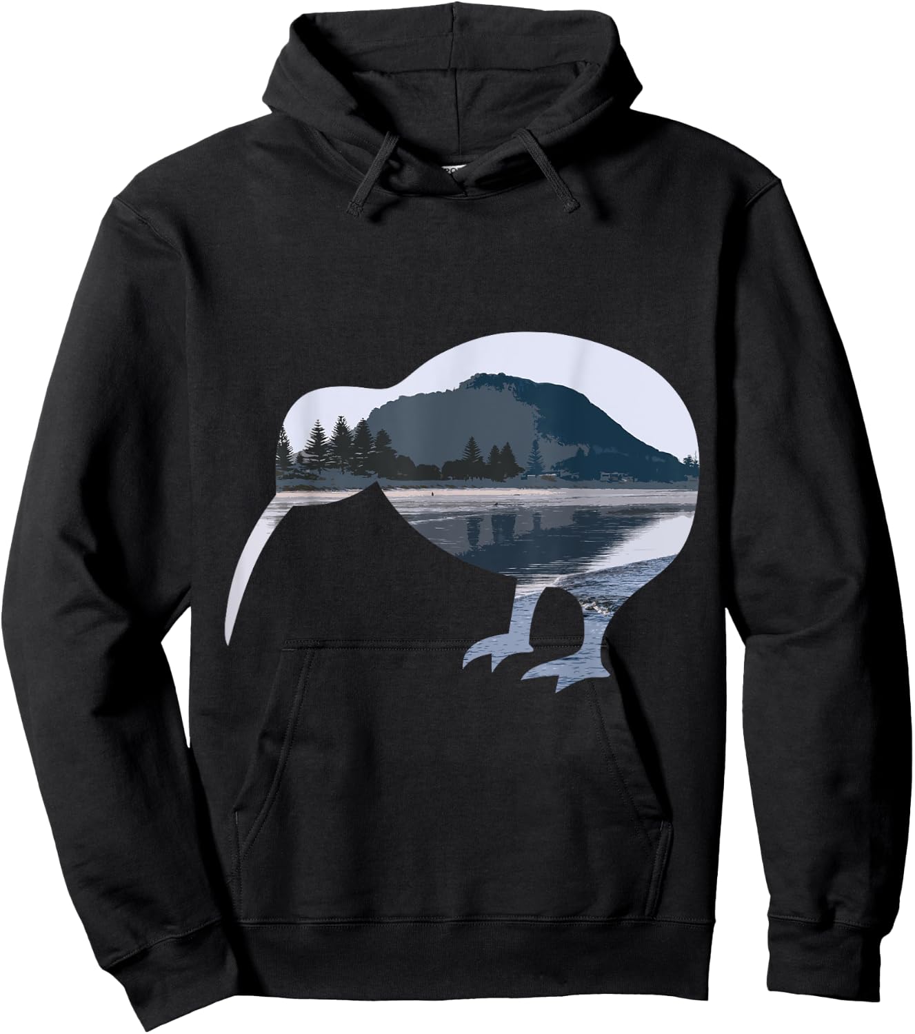 Mount Maunganui Tauranga Kiwi Bird Hoodie - Hoodie | Black