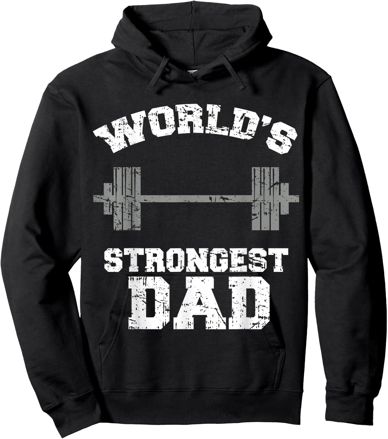 Strong Dad Gym Best Daddy Ever Gift Fathers Day Outfit Hoodie - Hoodie | Black