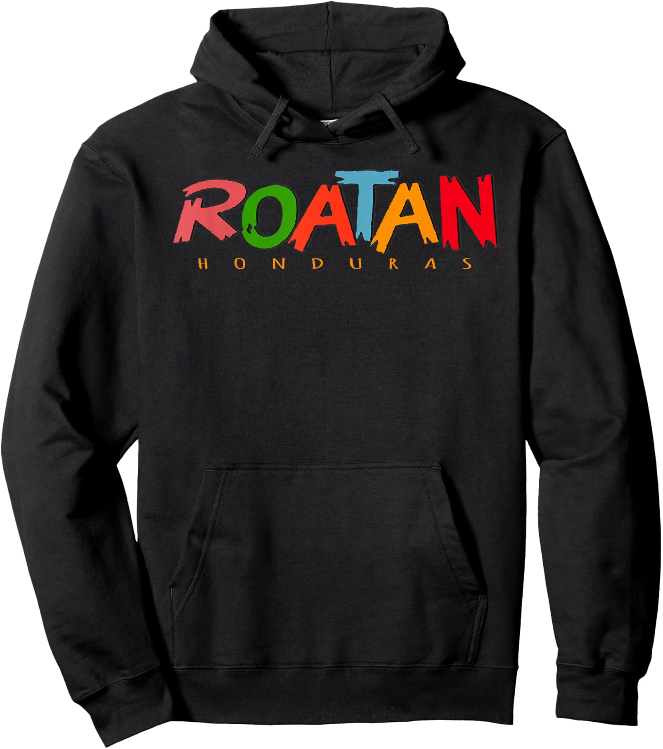Roatan Honduras Colorful Sign Souvenir Hoodie - Hoodie | Black