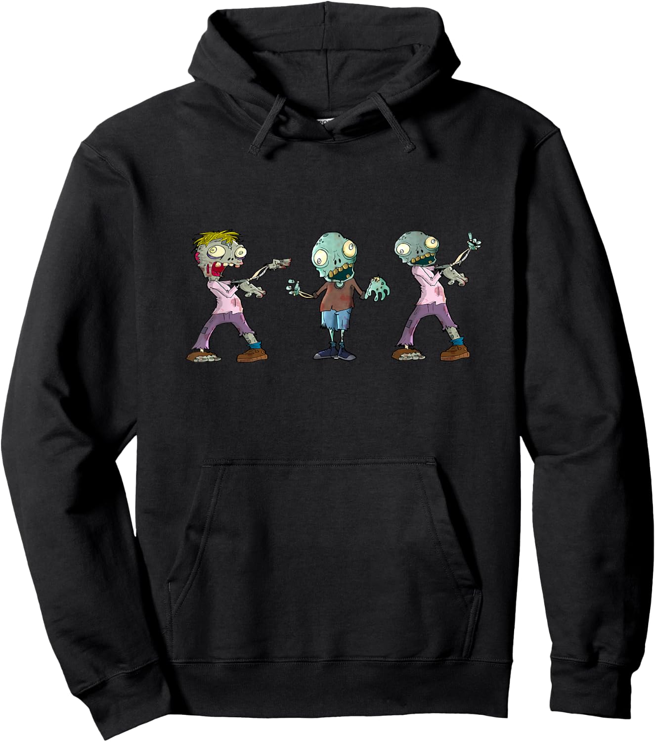 Zombie Creepy Scary for Kids Clothes Graphic Image Design Hoodie - Hoodie | Black