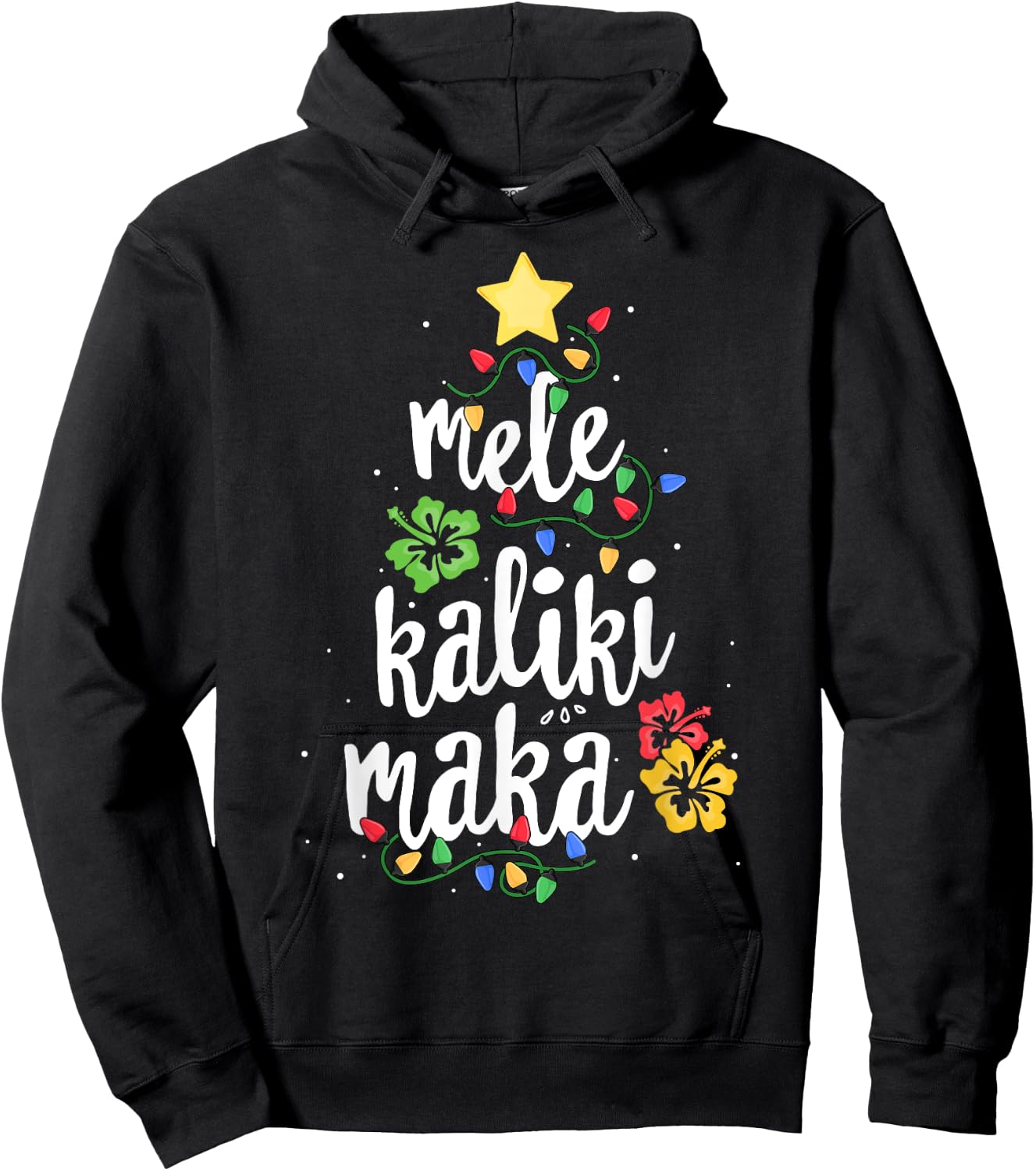Mele Kalikimaka Shirt Hawaiian Hawaii Christmas Hoodie - Hoodie | Black