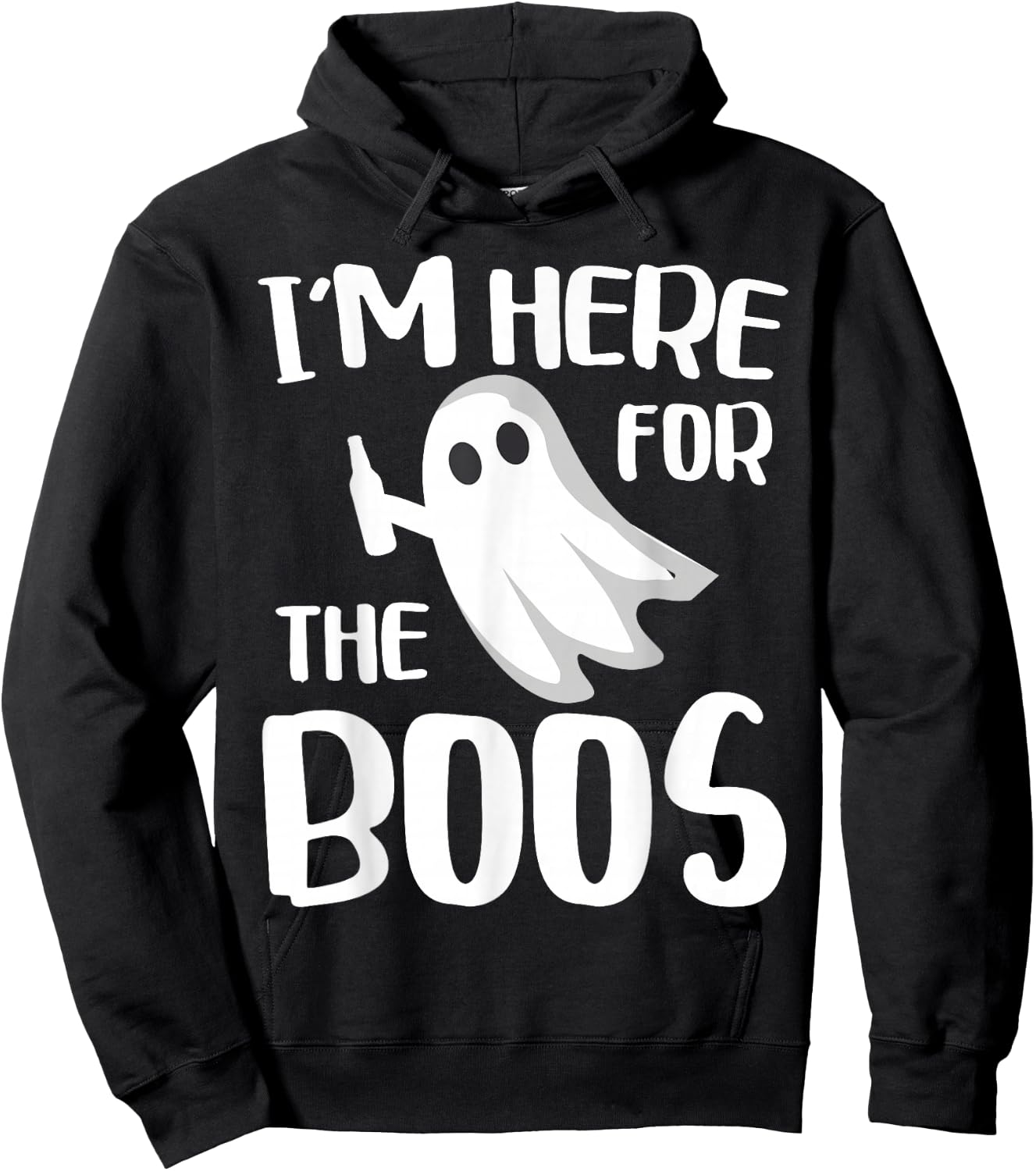 I'm Here For The Boos Shirt Men Women Kids Halloween Ghost Hoodie - Hoodie | Black