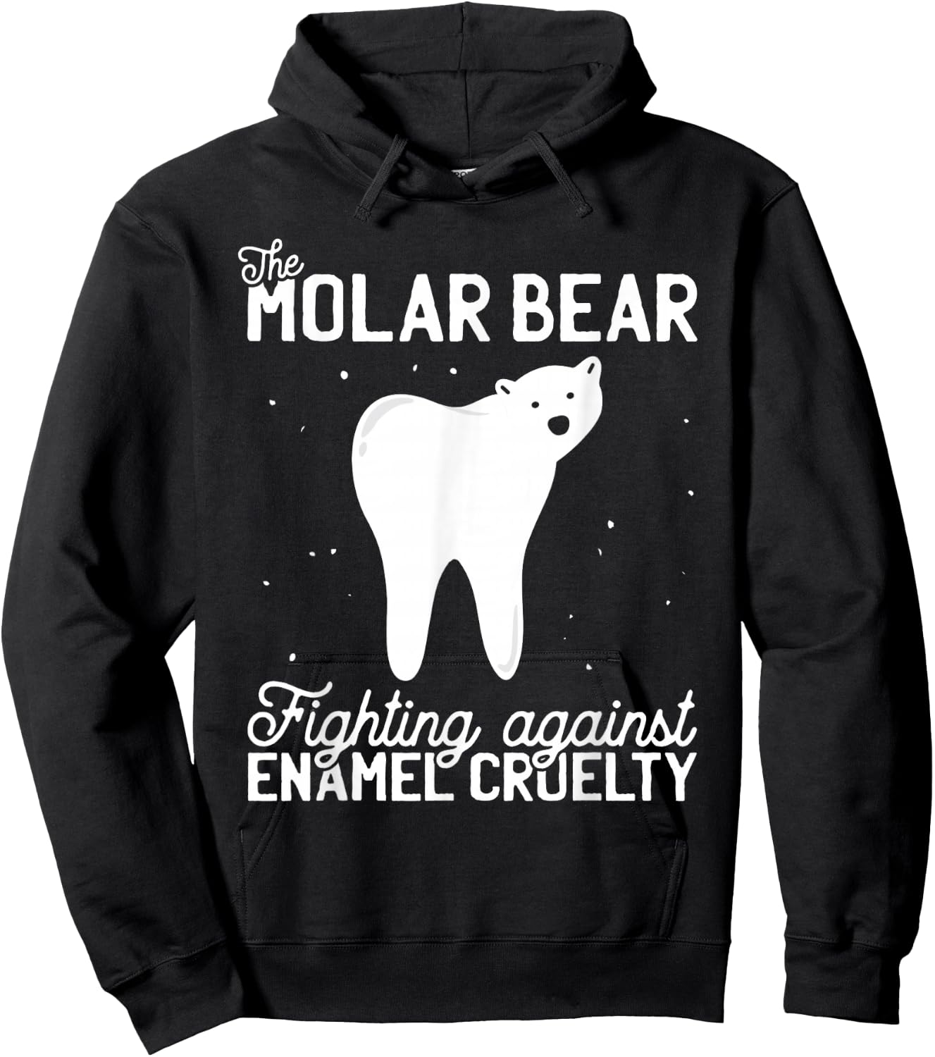 The Molar Bear Teeth Funny Pediatric Dentist Gift Dental Hoodie - Hoodie | Black