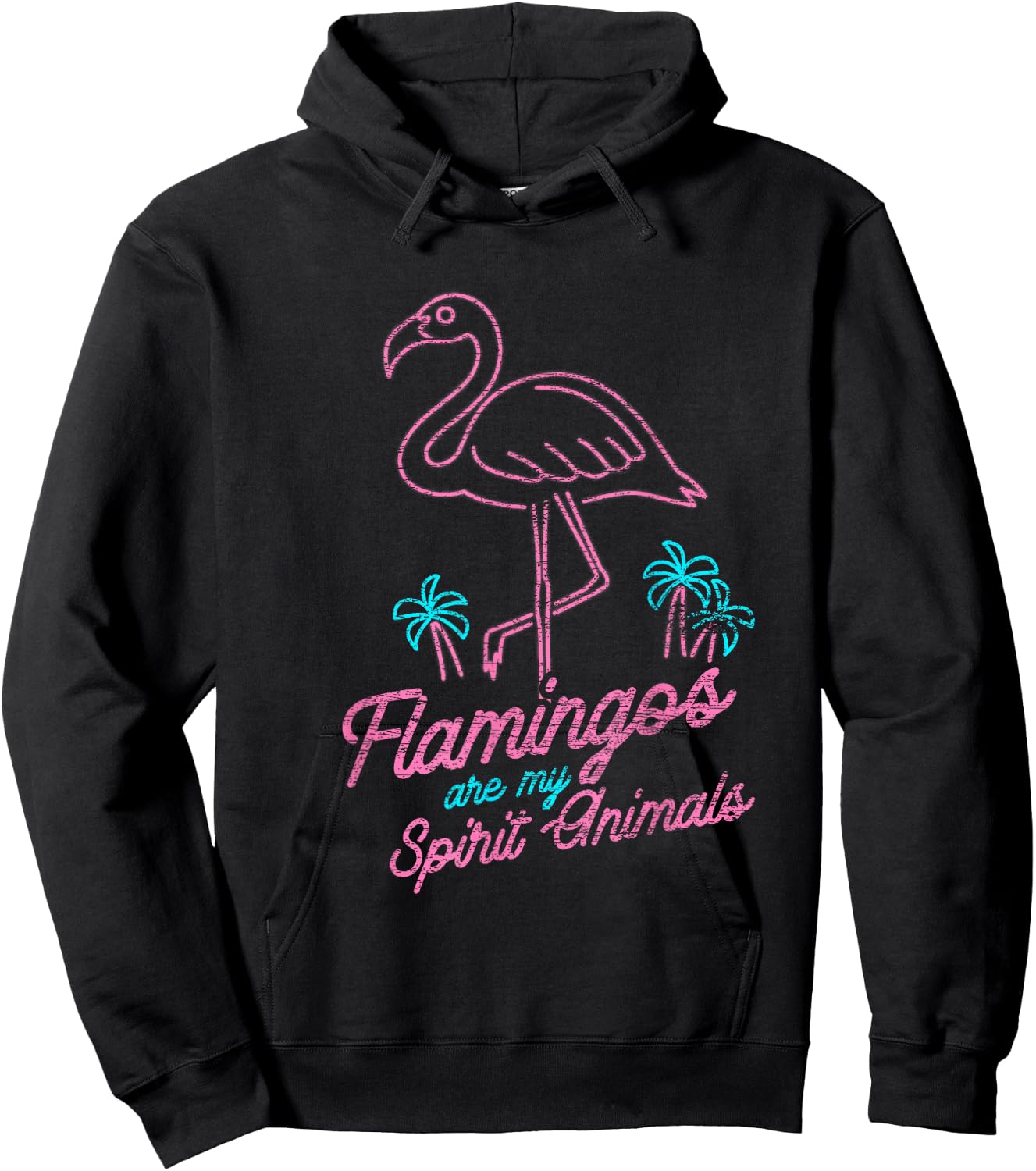 Flamingos Are My Spirit Animals Flamingo Hoodie - Hoodie | Black