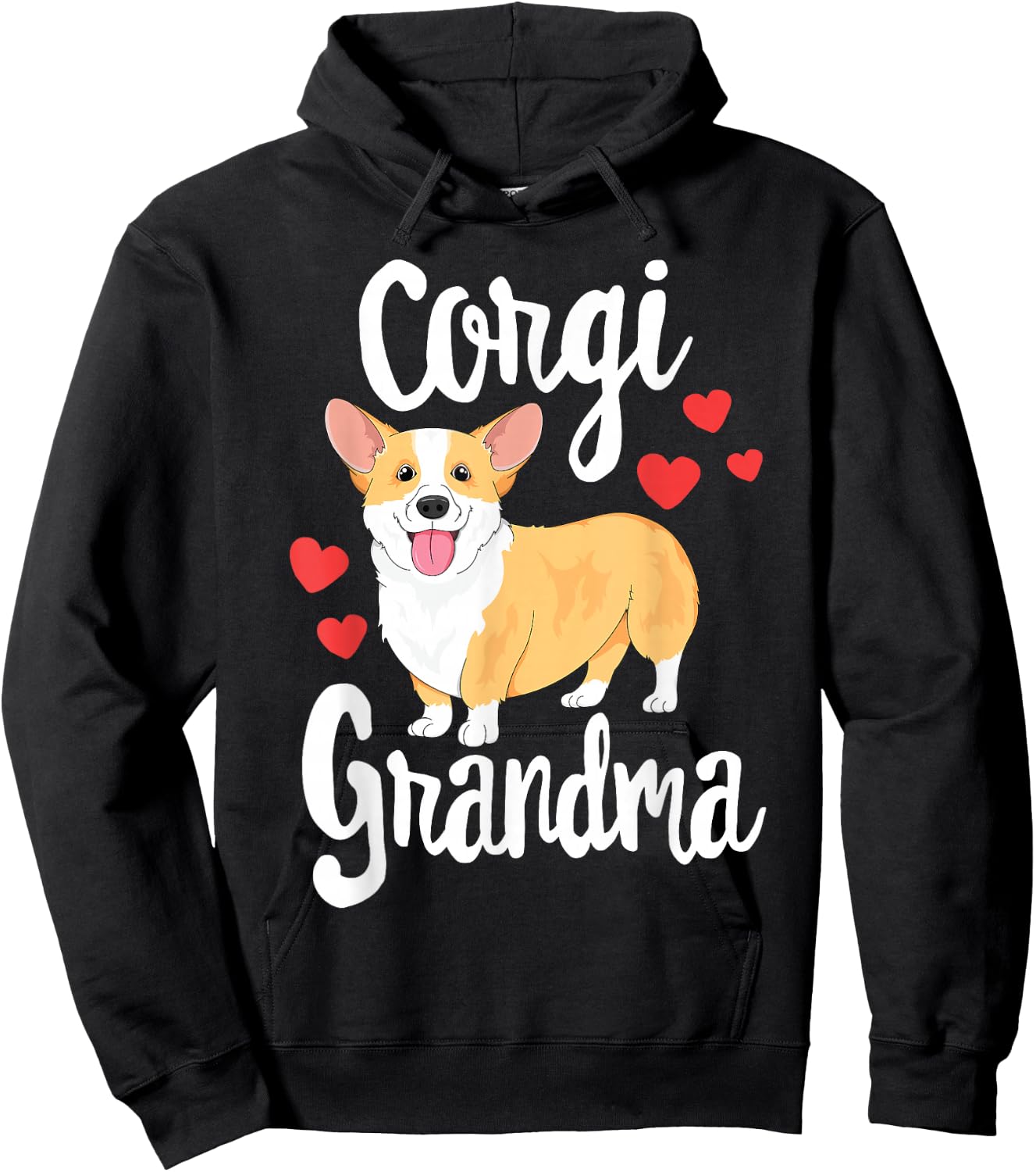 Corgi Women Girls Puppy Lover Dog Grandma Gift Hoodie - Hoodie | Black